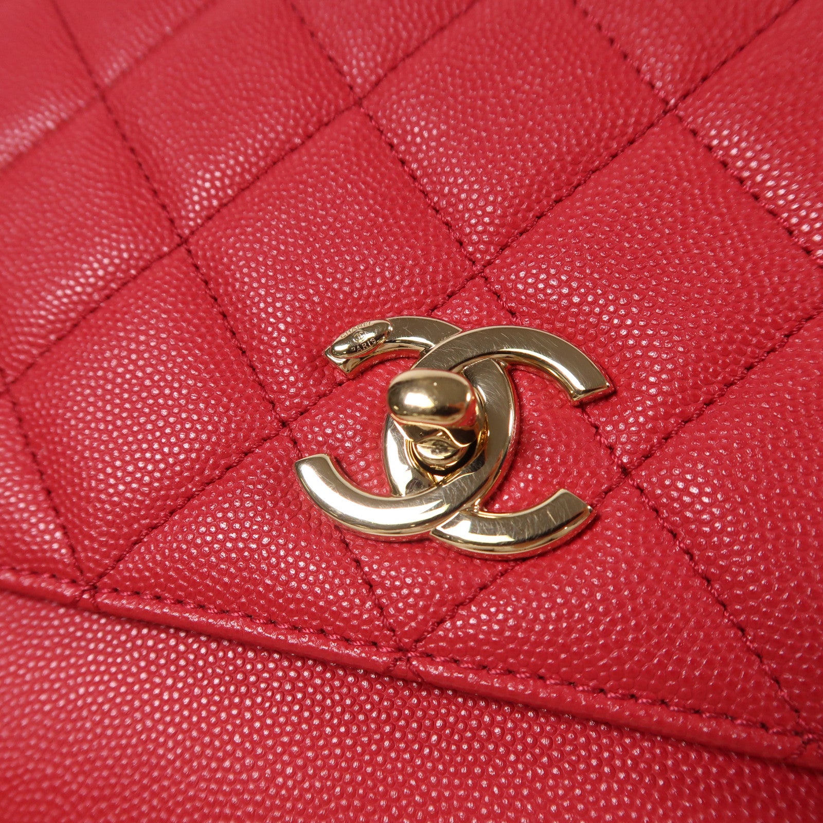 CHANEL 牛皮皮革Business Affinity金扣手挽肩背兩用袋
