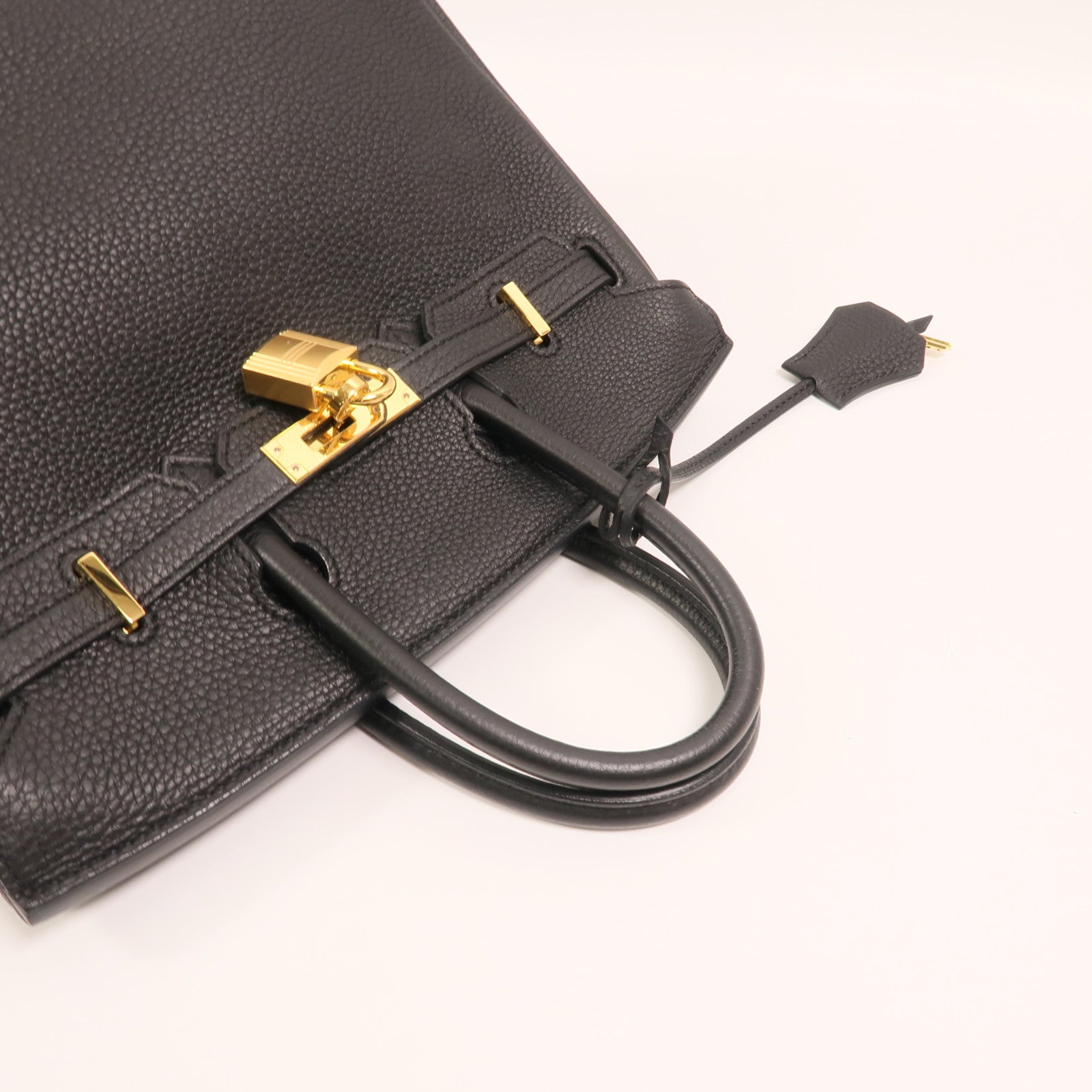 HERMES Togo皮革Birkin 25金扣手挽袋Noir