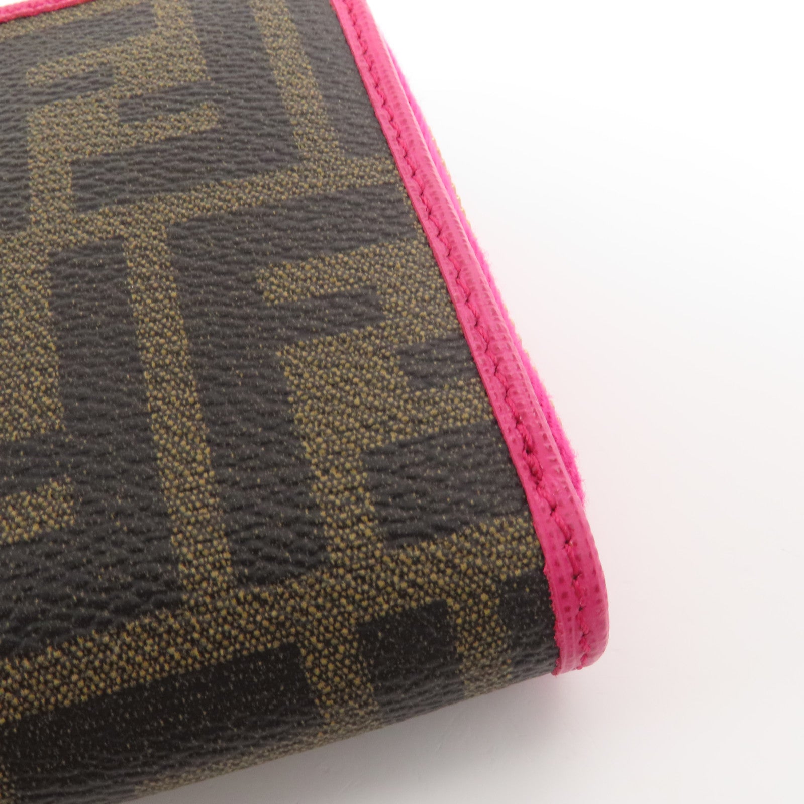 FENDI 塗層帆布Zipper Long Wallet銀扣長錢包