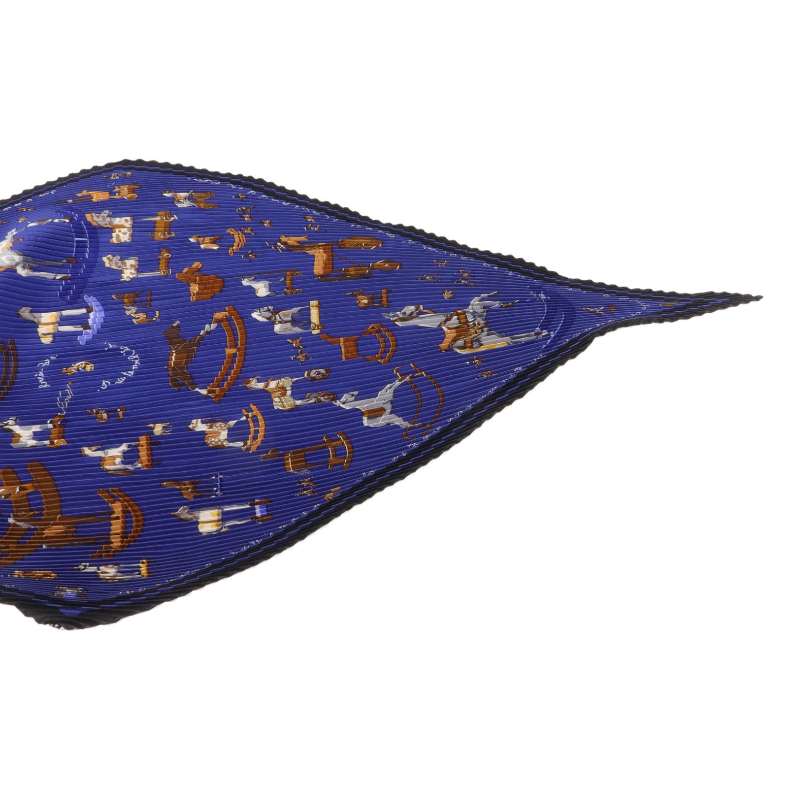 HERMES 絲質Pleated Scarf 130x45cm絲巾