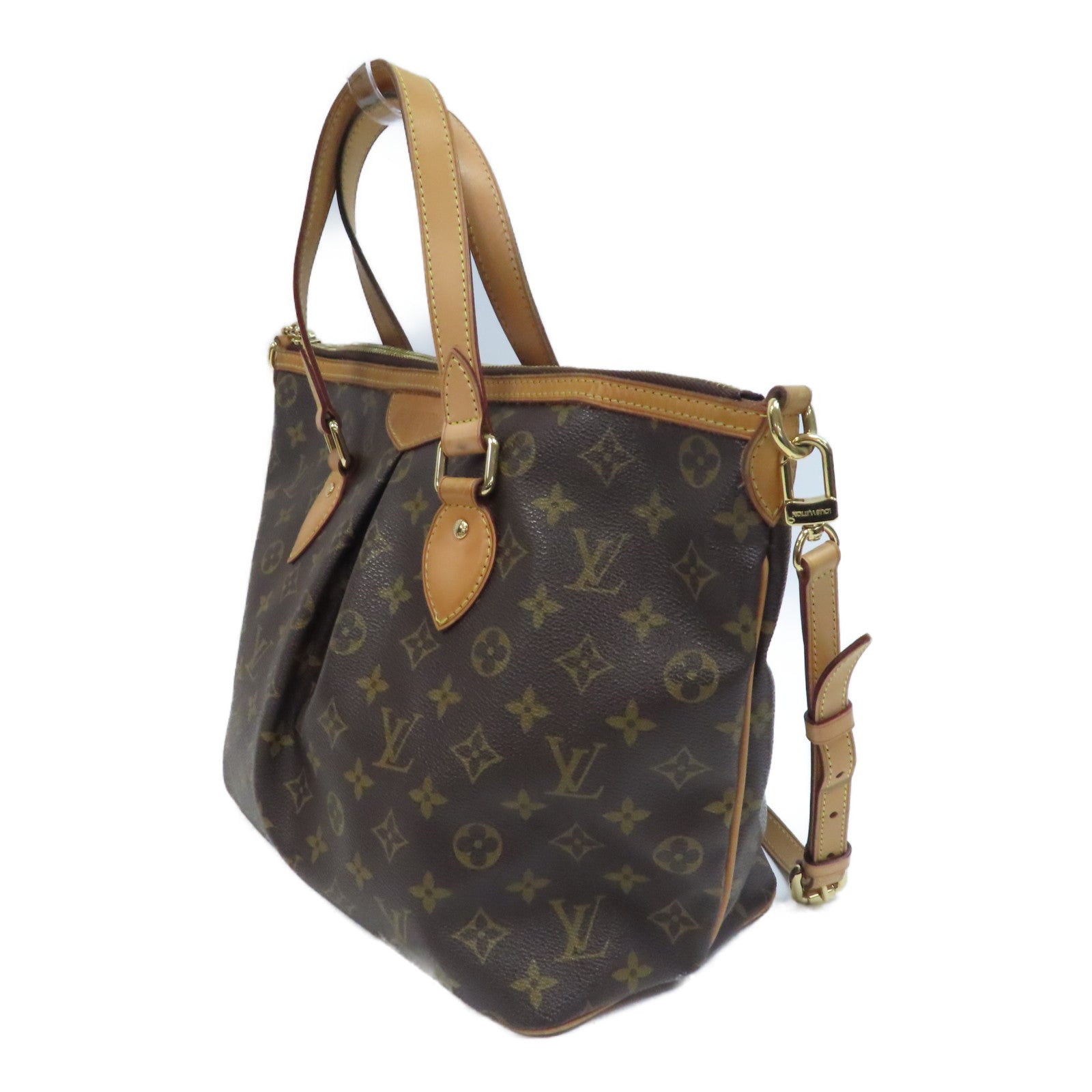 LOUIS VUITTON Monogram Palerma PM金扣手挽肩背兩用袋啡色