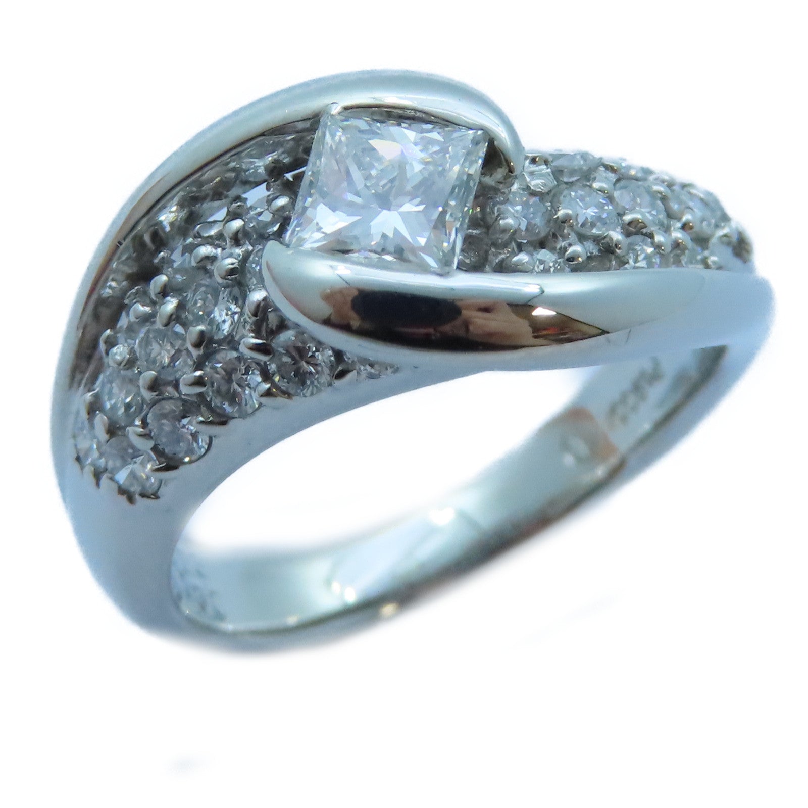 JEWELRY PT900白金Diamond Ring 0.53ct/0.60ct鑽石戒指US#6