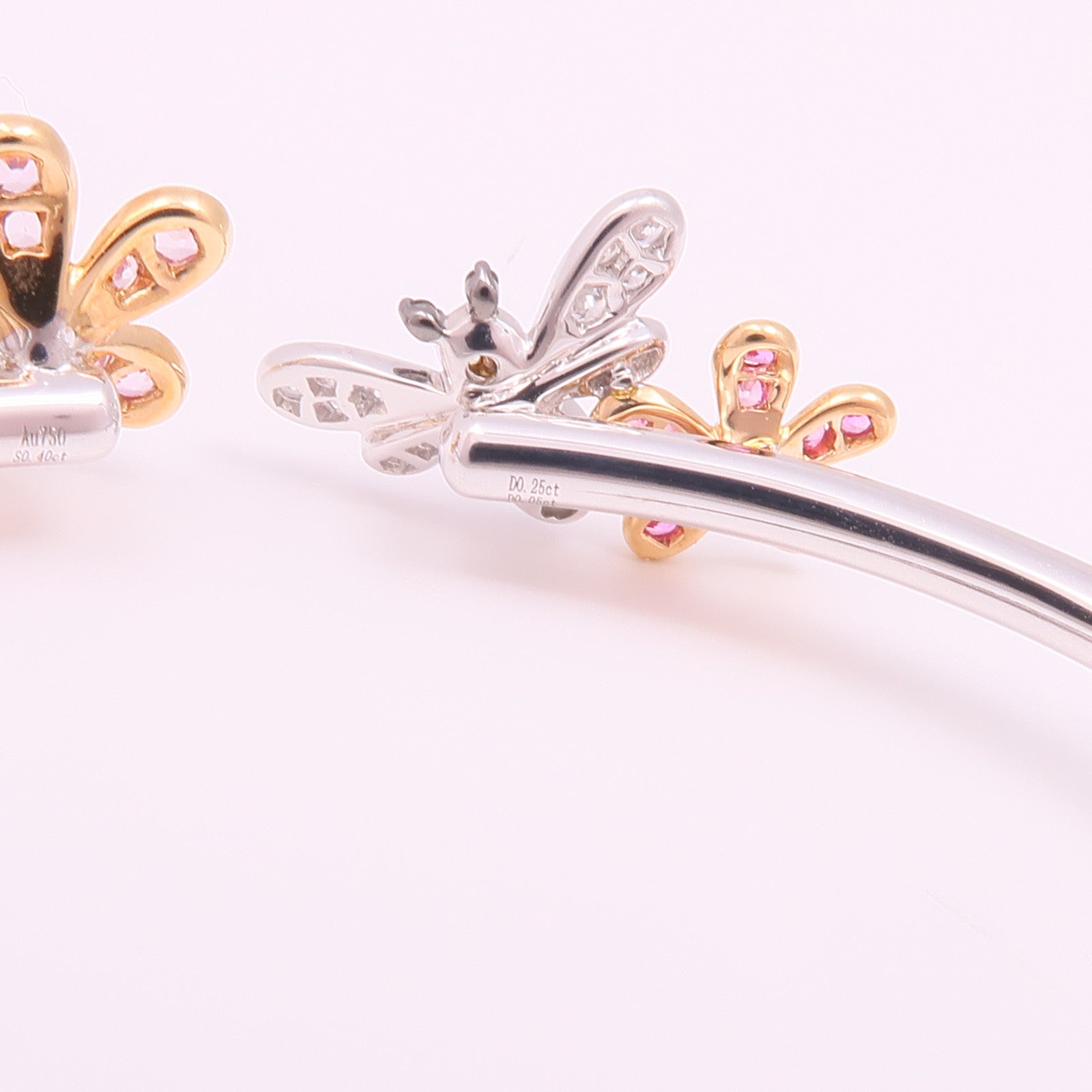 JEWELRY 18K白金/18K玫瑰金Diamond Bangle鑽石手鐲#15cm