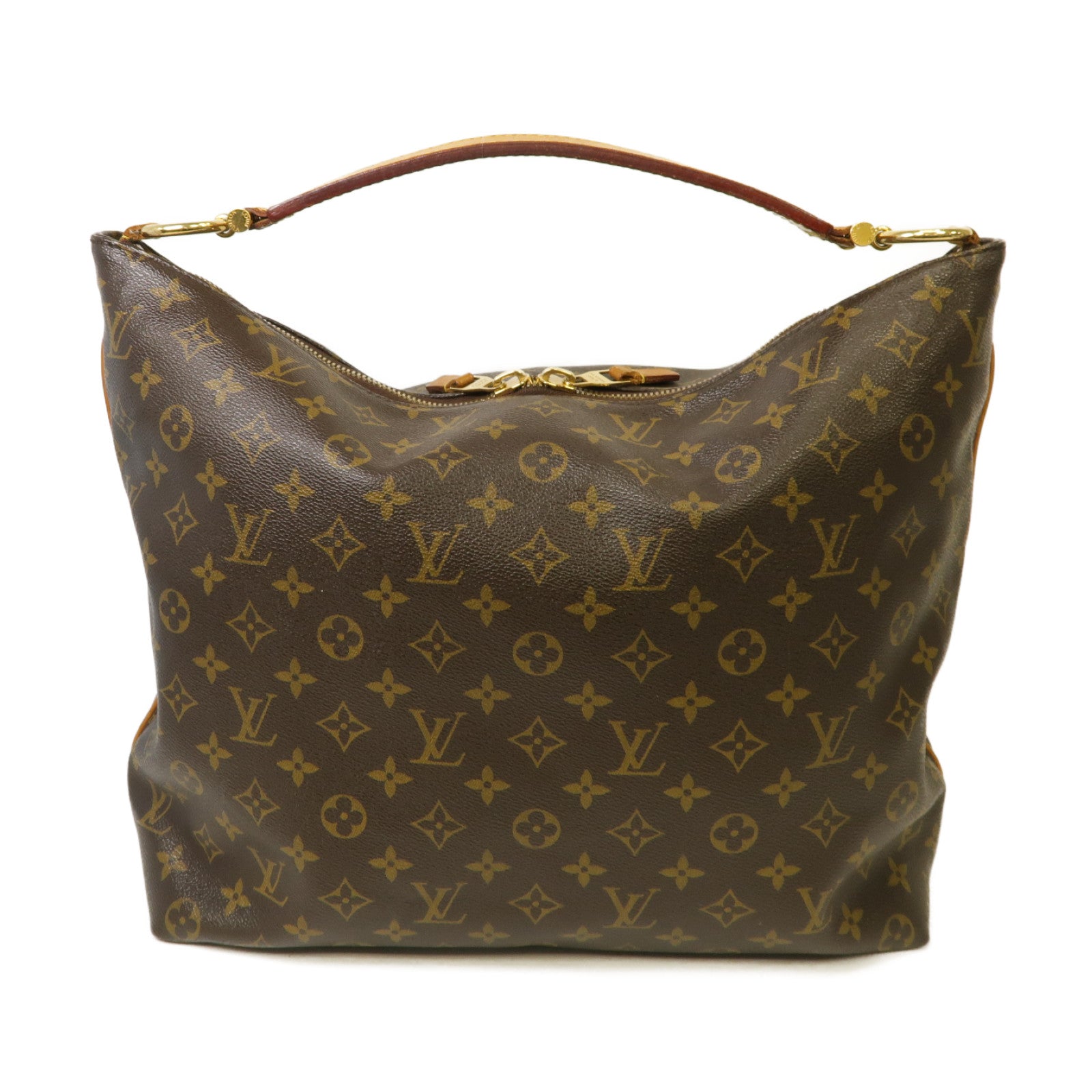 LOUIS VUITTON 【激減優惠】Monogram Sully MM金扣肩背袋啡色