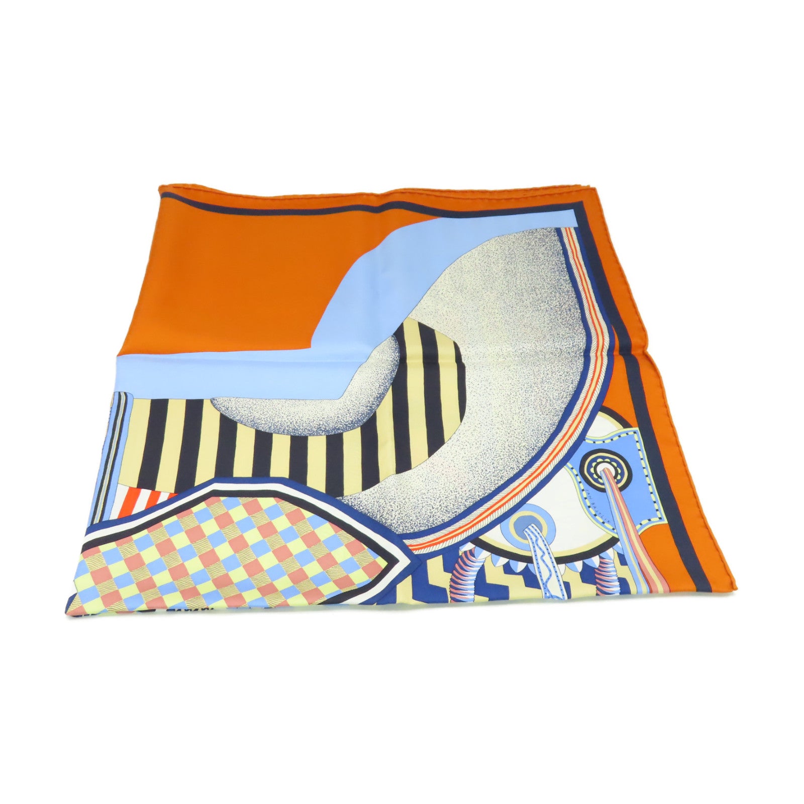 HERMES 【激減優惠】絲質Scarf 90x90絲巾橙色/藍色/彩色