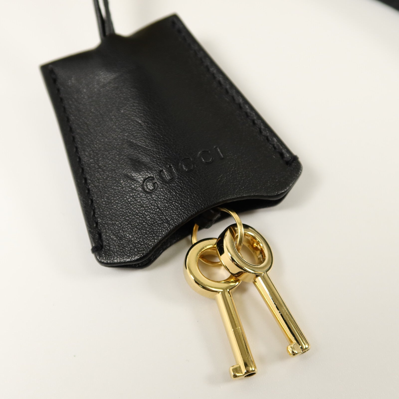 GUCCI 塗層帆布Padlock GG Small鏈帶肩背袋