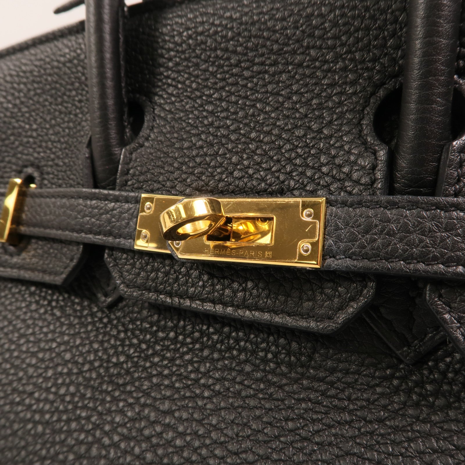 HERMES Togo皮革Birkin 25金扣手挽袋Noir