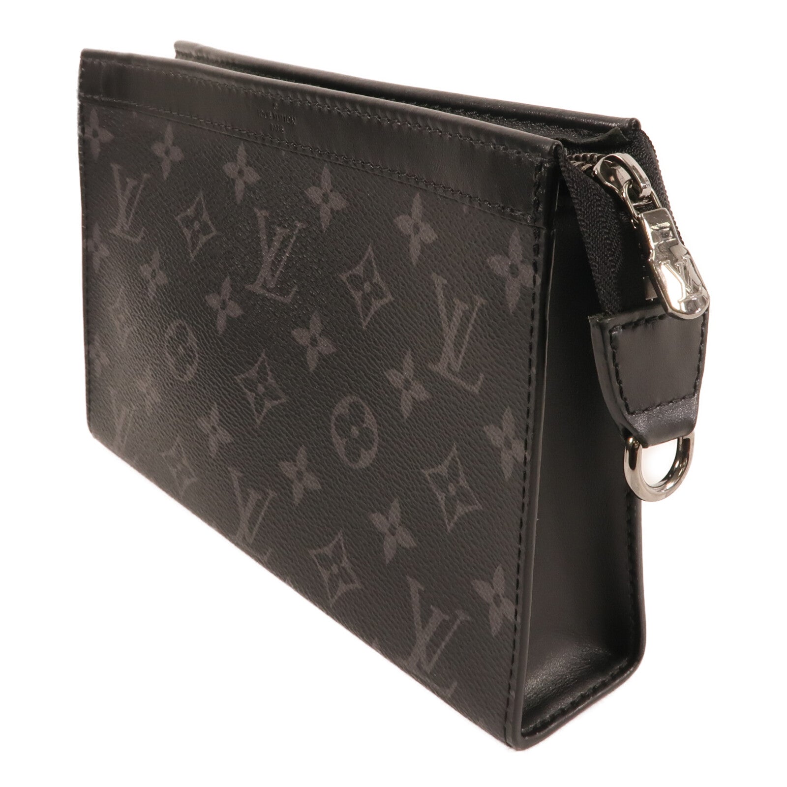LOUIS VUITTON Monogram Eclipse Gaston銀扣肩背袋