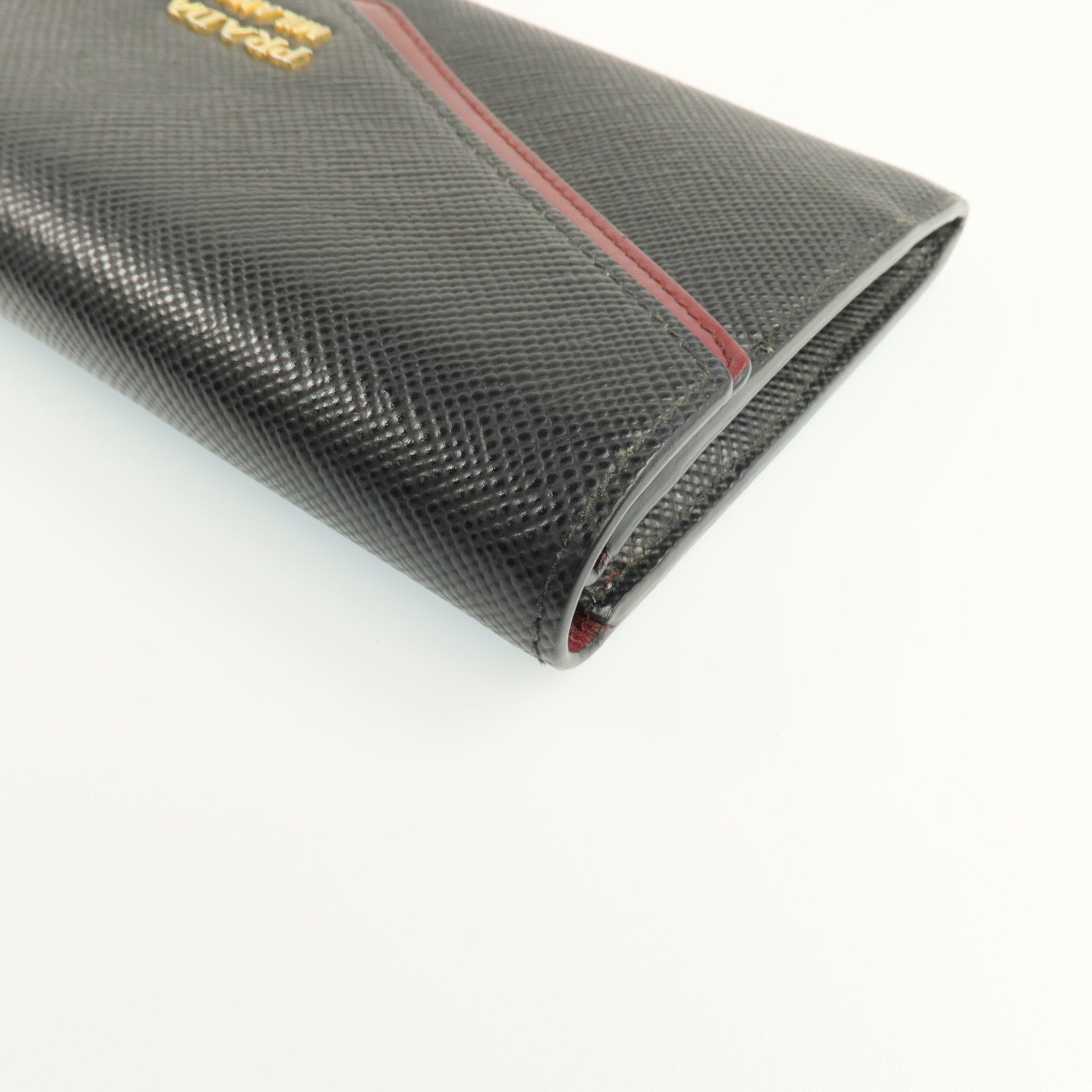 PRADA 牛皮皮革Zipper Long Wallet金扣長錢包