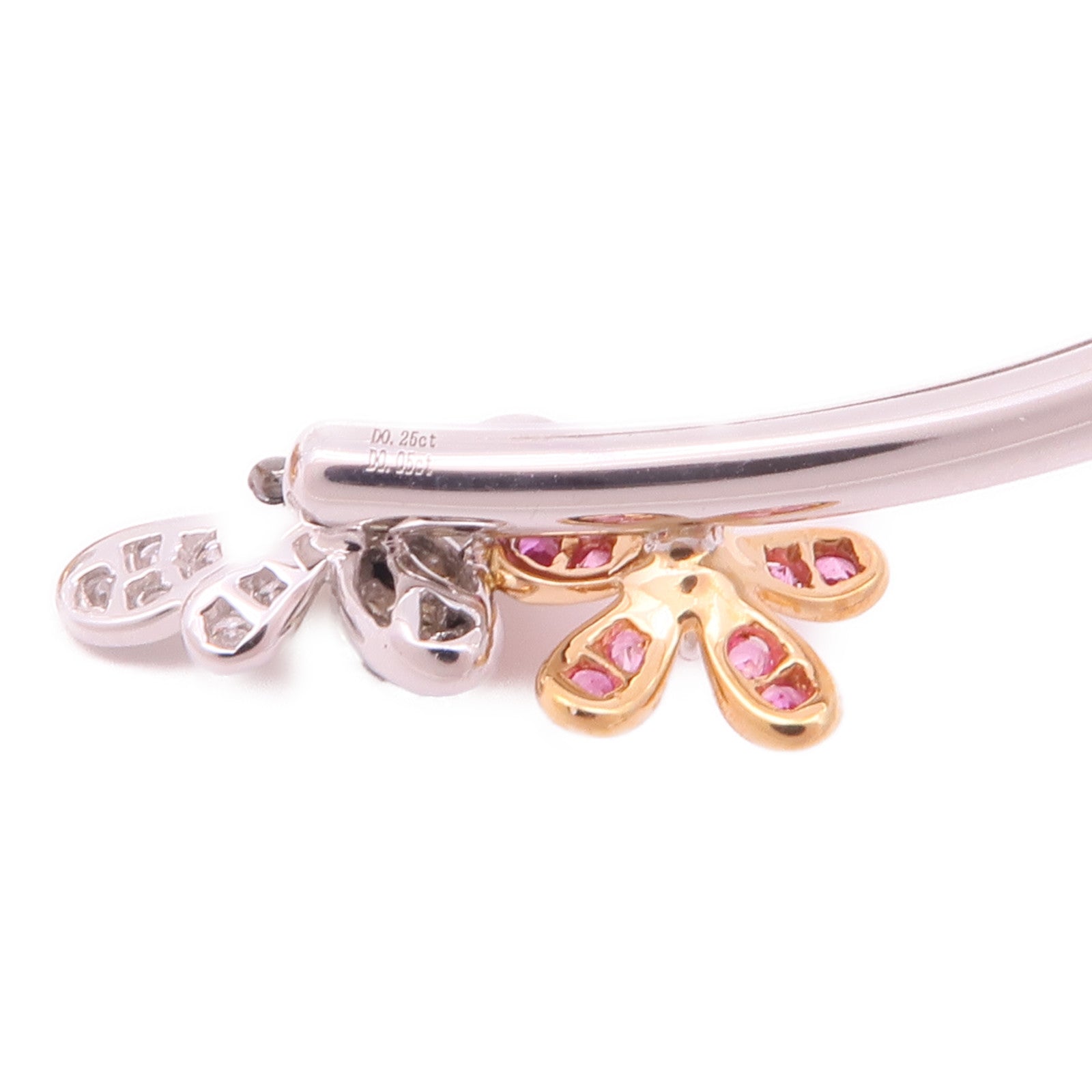 JEWELRY 18K白金/18K玫瑰金Diamond Bangle鑽石手鐲#15cm