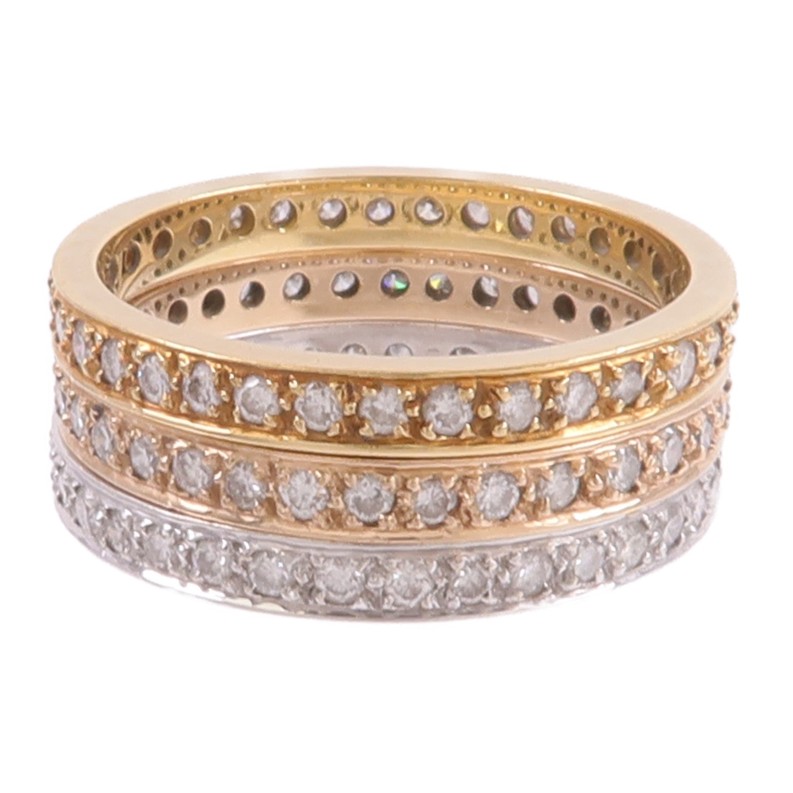 JEWELRY 18K黃金/白金/玫瑰金Ring Set Of 3鑽石戒指