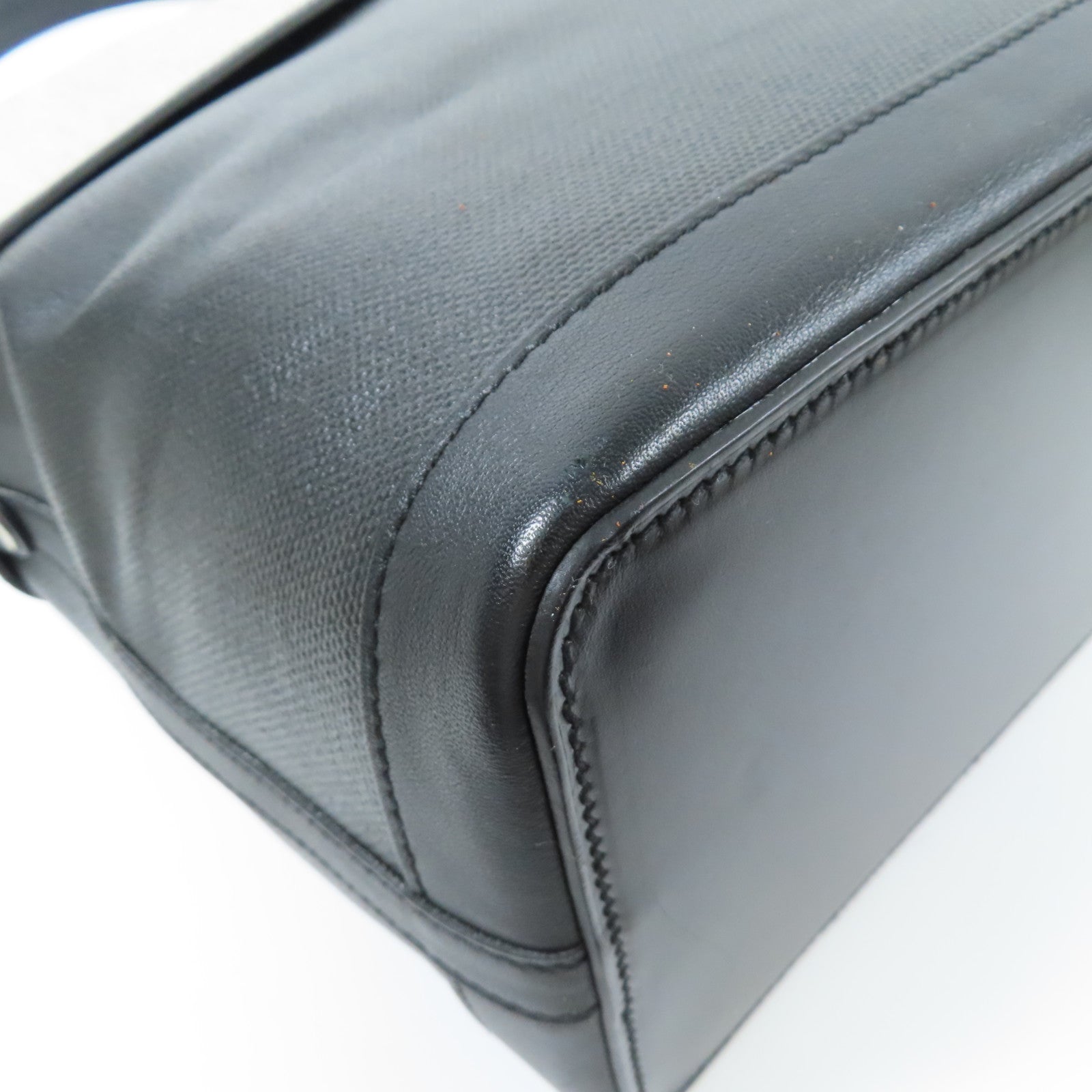HERMES 帆布Col Roule 25銀扣肩背袋Noir