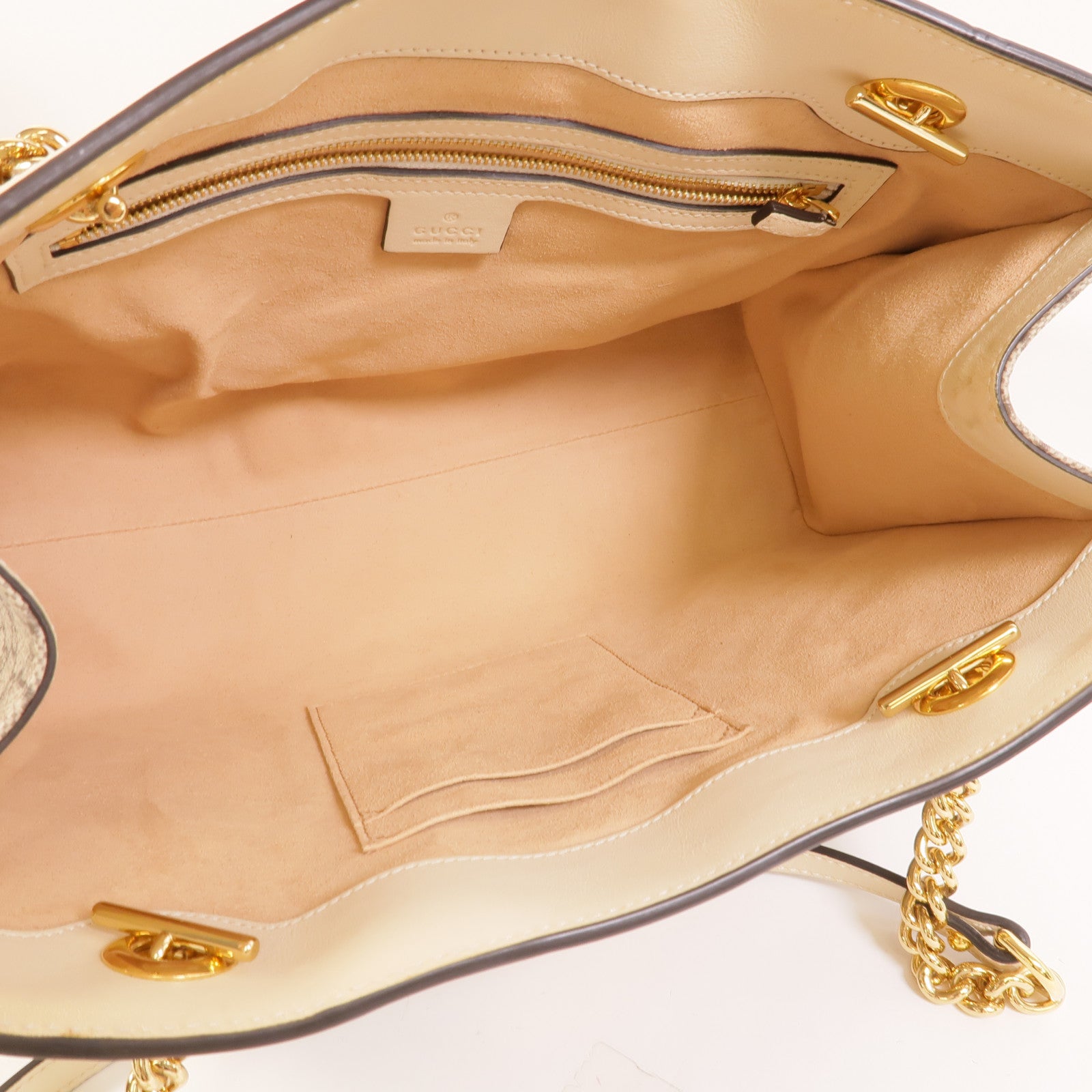 GUCCI 塗層帆布Padlock GG金扣肩背袋