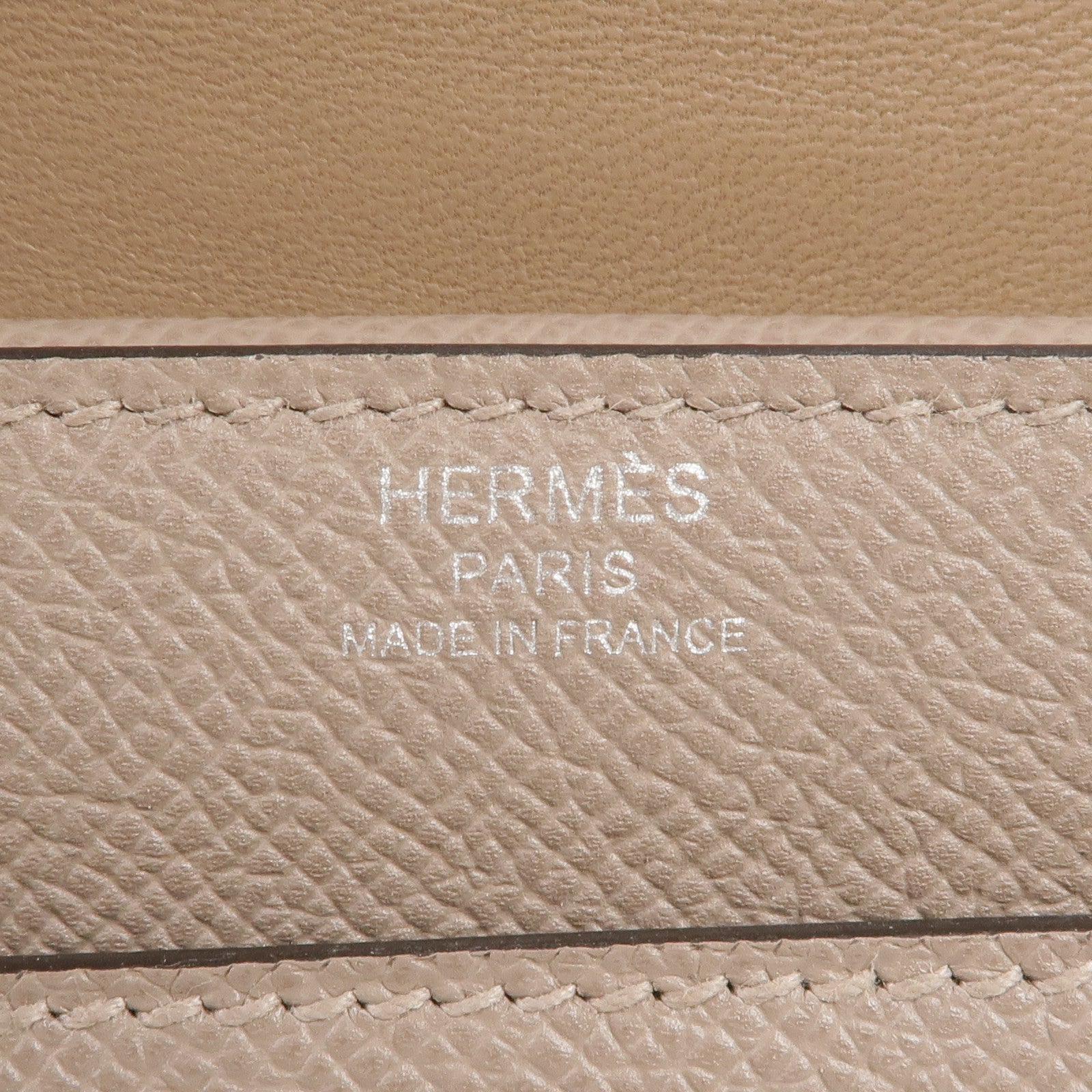 HERMES Epsom皮革Verrou 23銀扣肩背袋Gris Asphalte