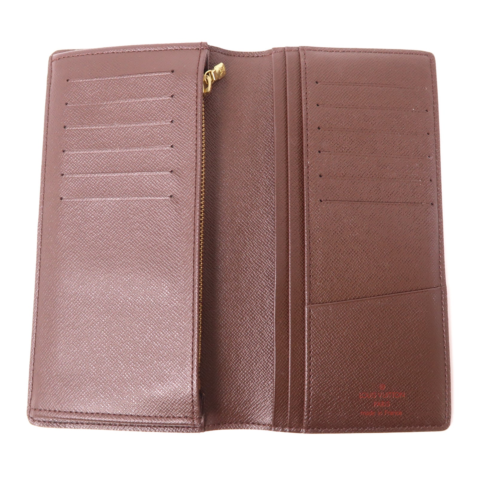 LOUIS VUITTON Damier Portefeuille Brazza金扣長錢包