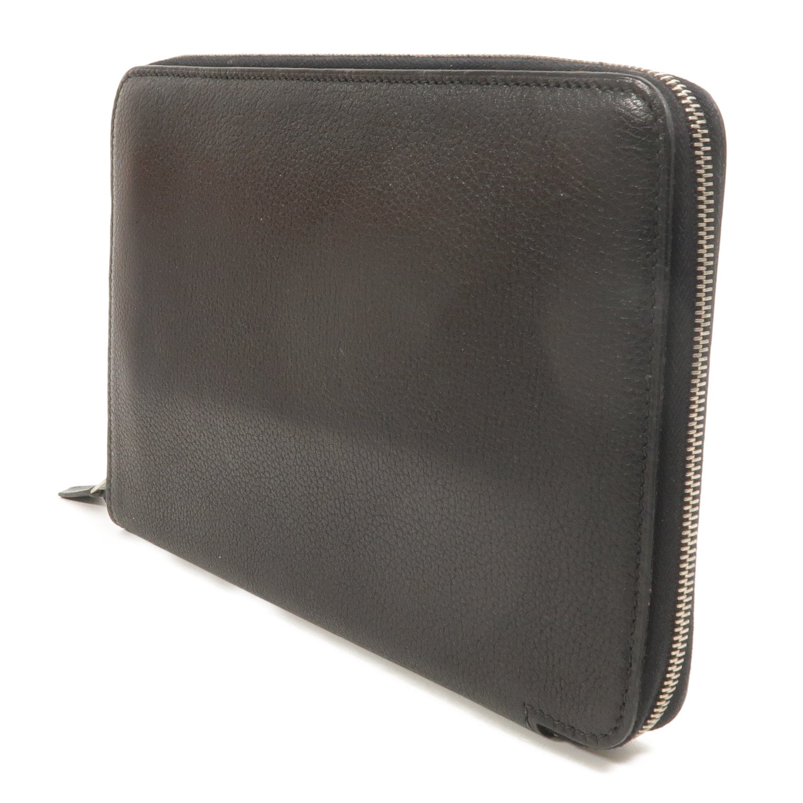 HERMES Evercolor皮革Azap Combined Long Wallet長錢包Noir