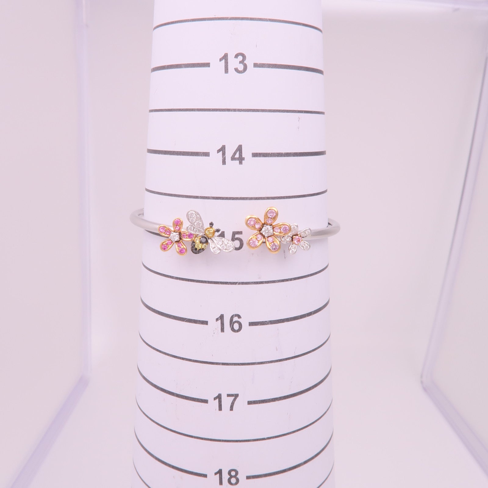 JEWELRY 18K白金/18K玫瑰金Diamond Bangle鑽石手鐲#15cm