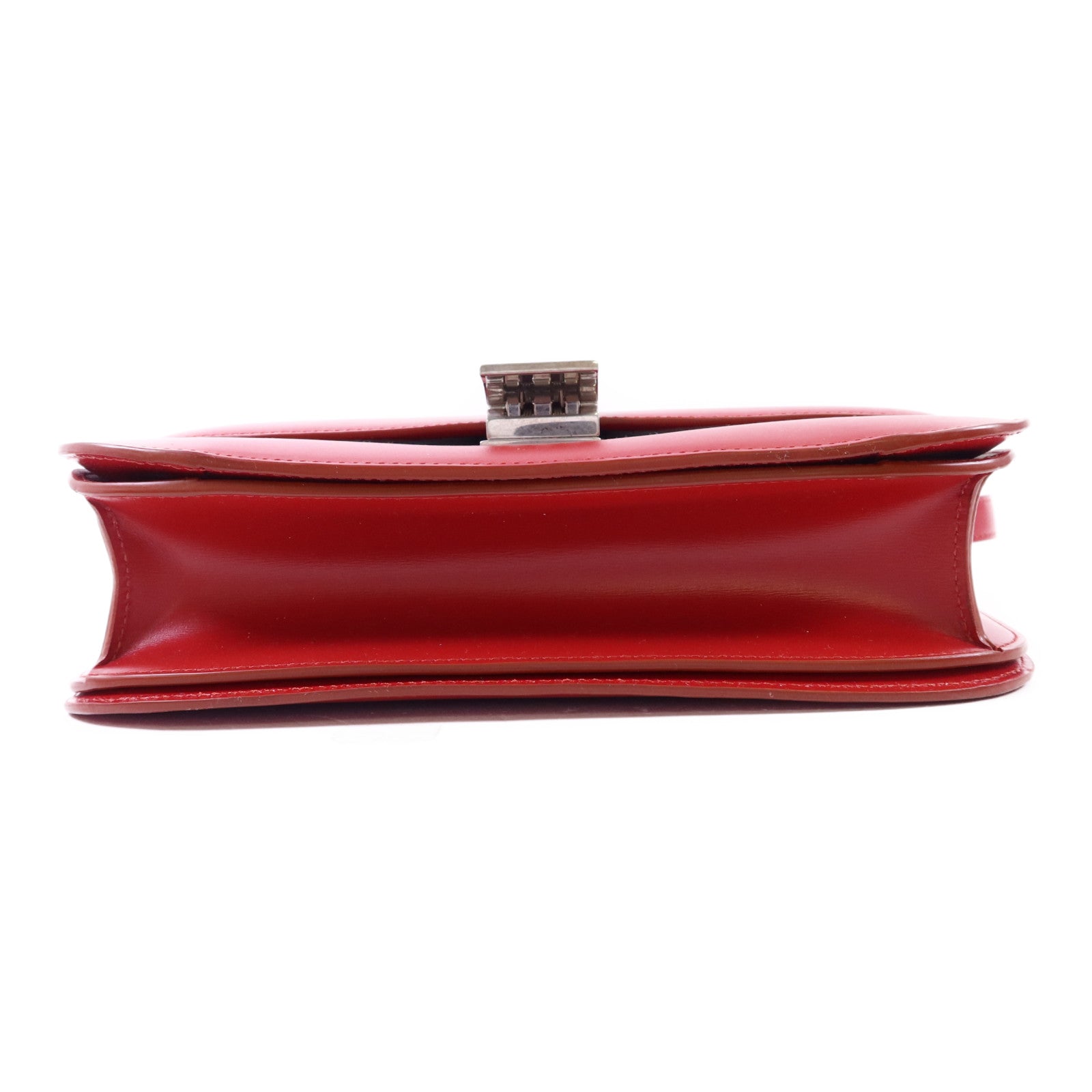 CELINE 牛皮皮革Classic Box銀扣肩背袋