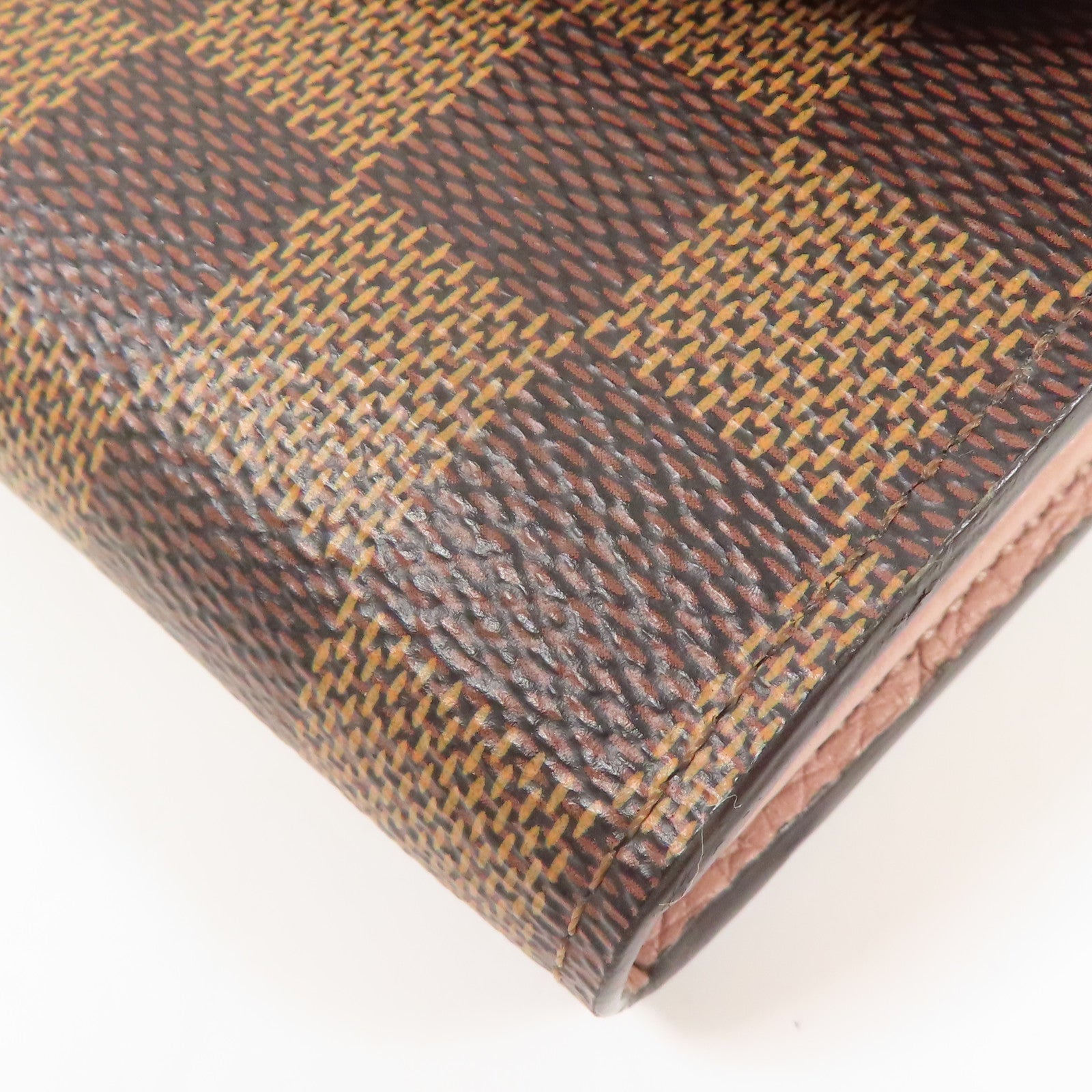 LOUIS VUITTON Damier Ebene Croisette Chain Wallet金扣鏈帶肩背袋