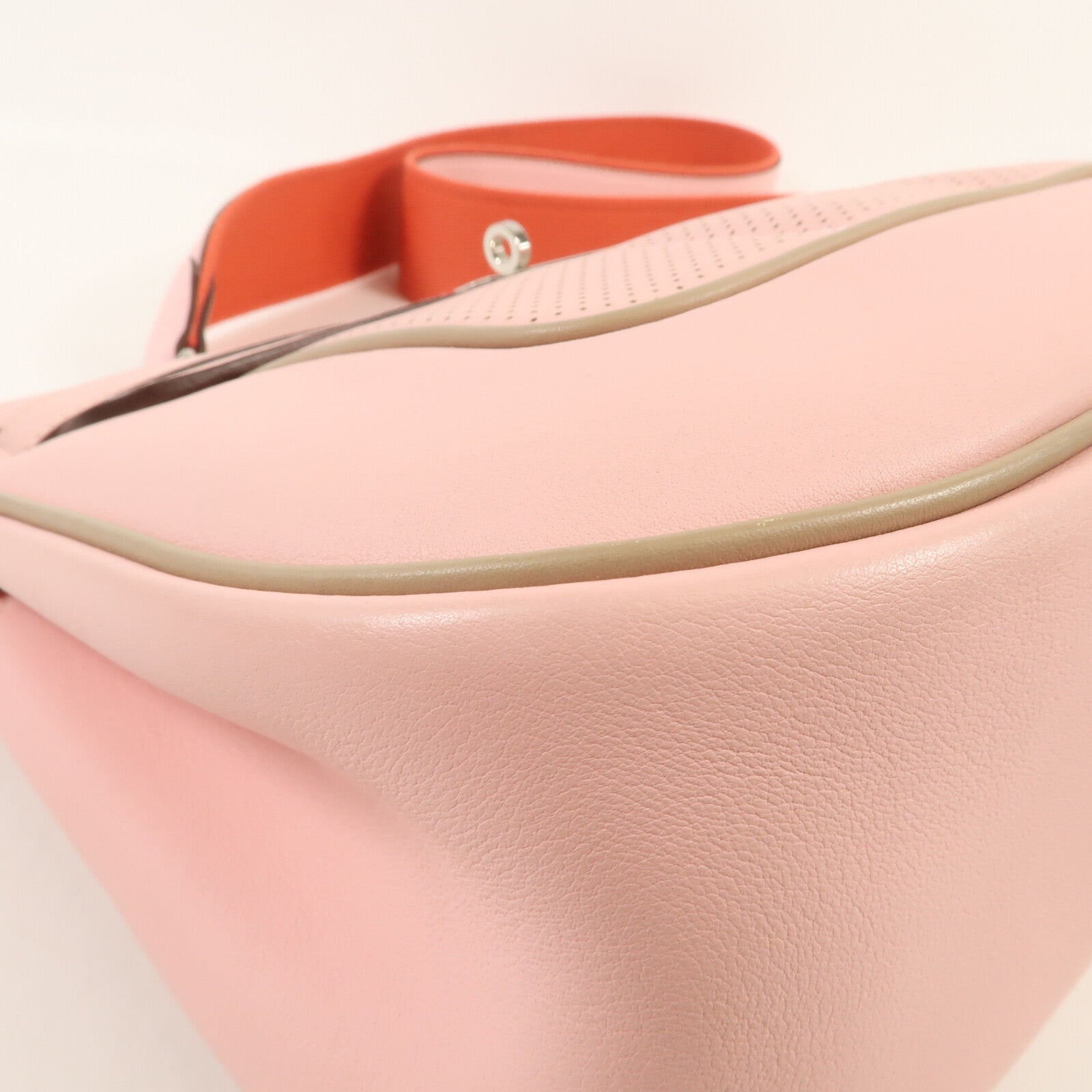 HERMES Swift皮革Berline銀扣肩背袋Rose Sakura