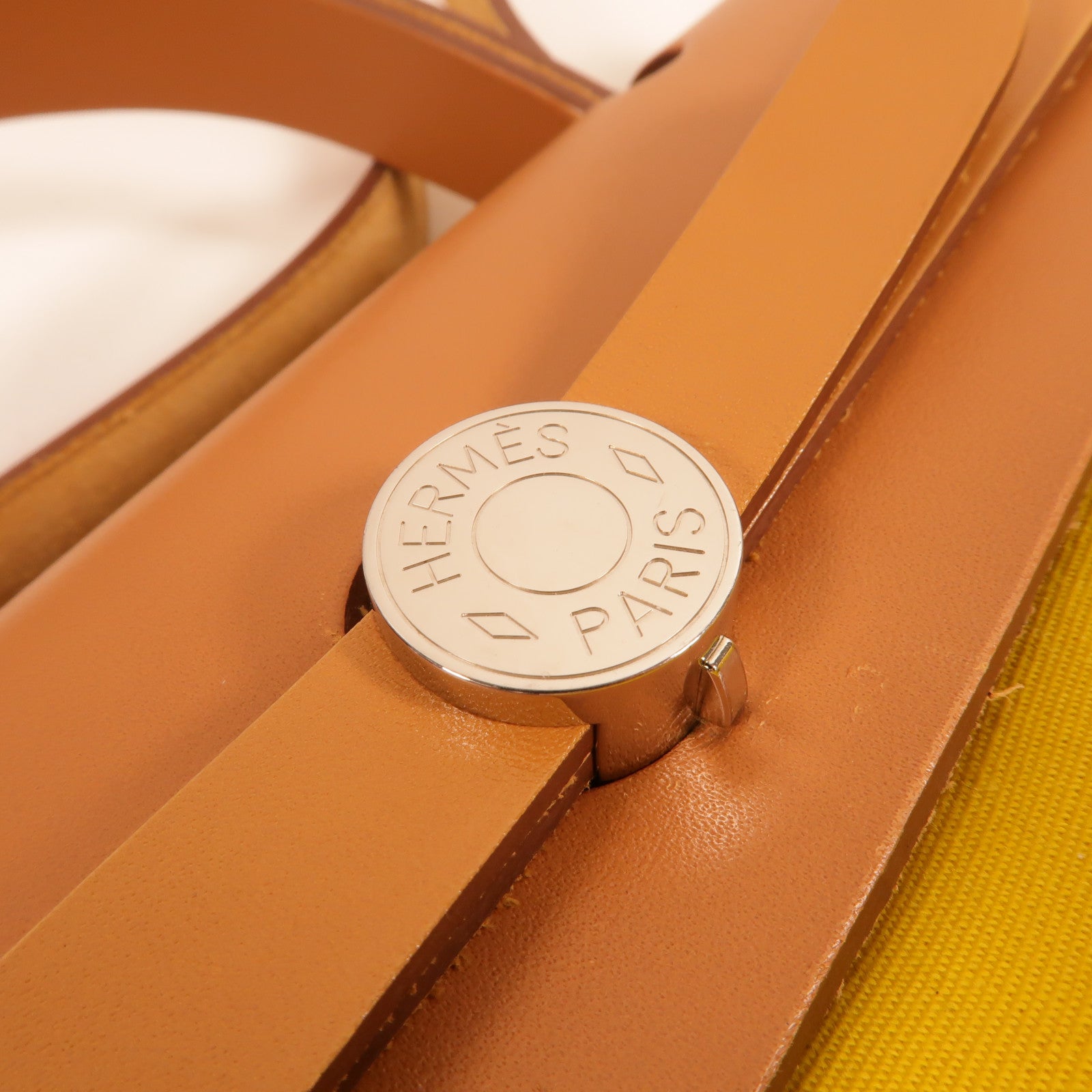 HERMES 帆布Herbag PM手挽肩背兩用袋Lime
