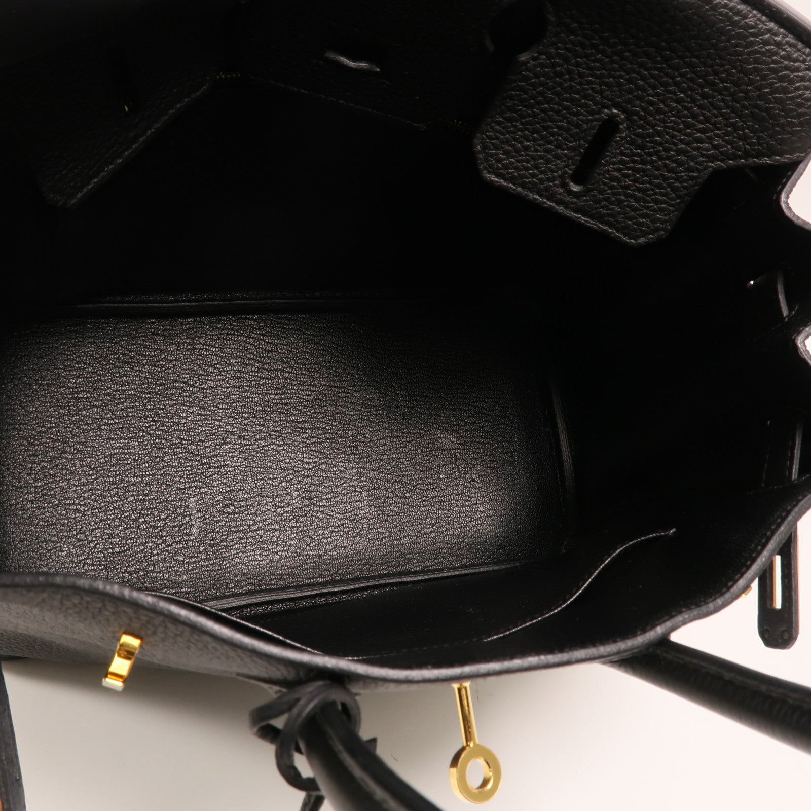 HERMES Togo皮革Birkin 25金扣手挽袋Noir