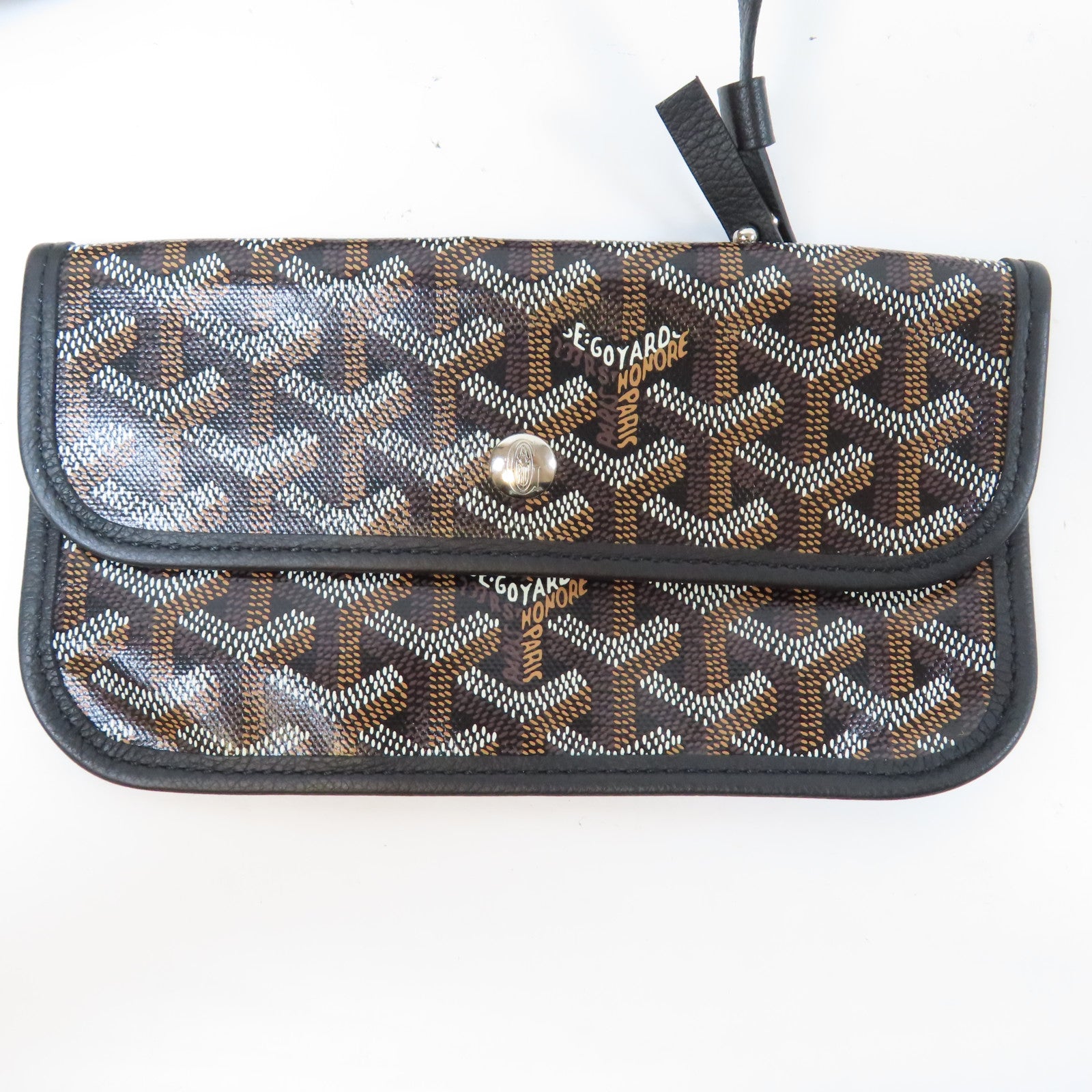 GOYARD 塗層帆布Boheme Hobo銀扣肩背袋黑色