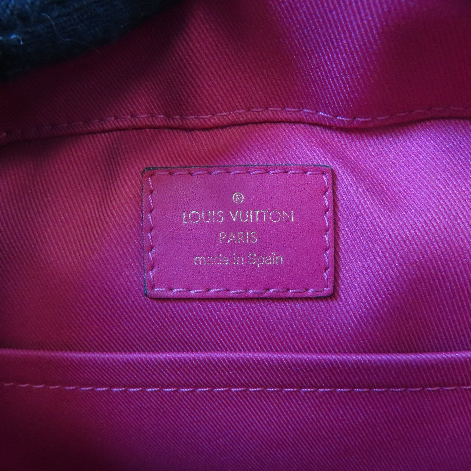 LOUIS VUITTON Monogram Saintonge金扣肩背袋啡色/粉紅色