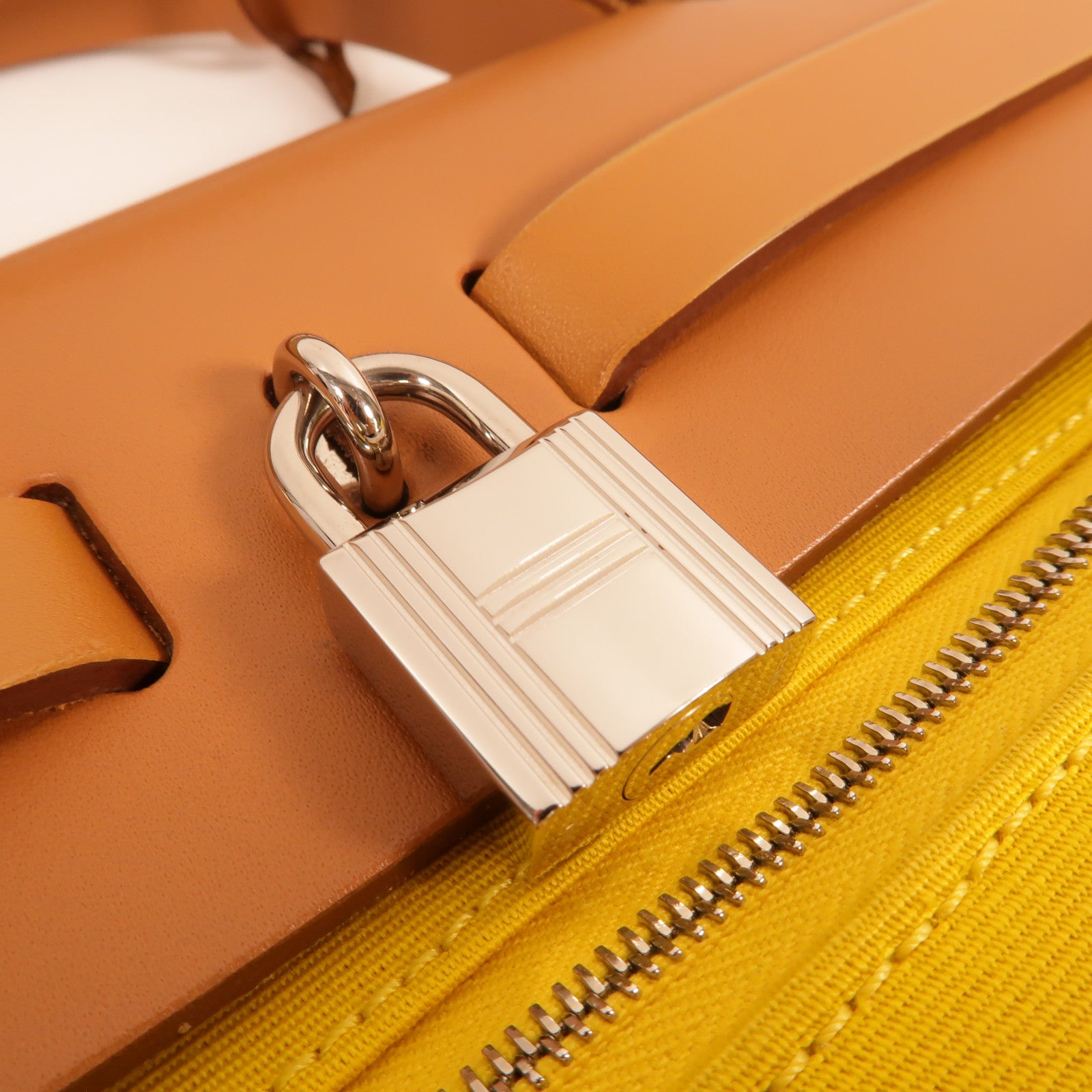 HERMES 帆布Herbag PM手挽肩背兩用袋Lime