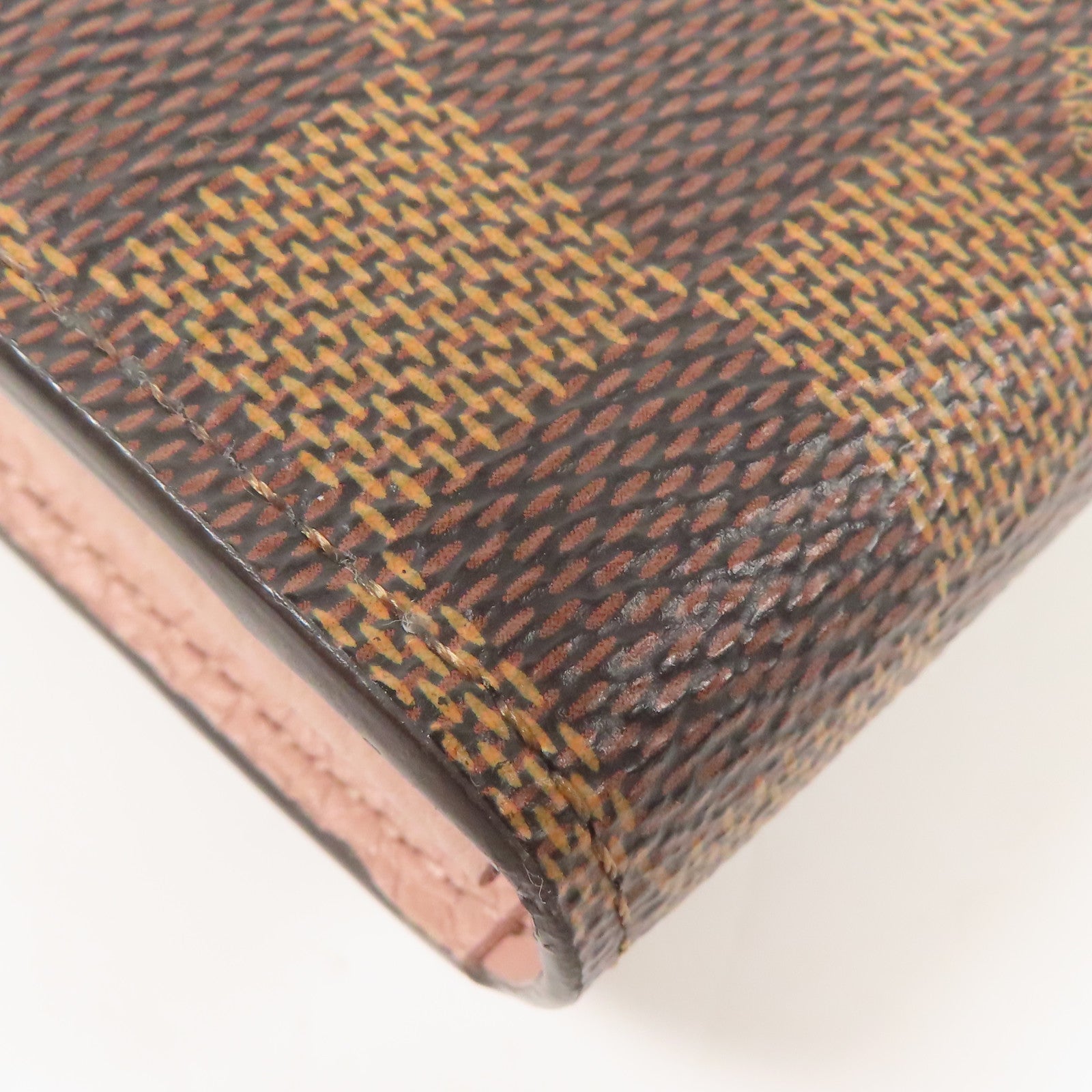 LOUIS VUITTON Damier Ebene Croisette Chain Wallet金扣鏈帶肩背袋