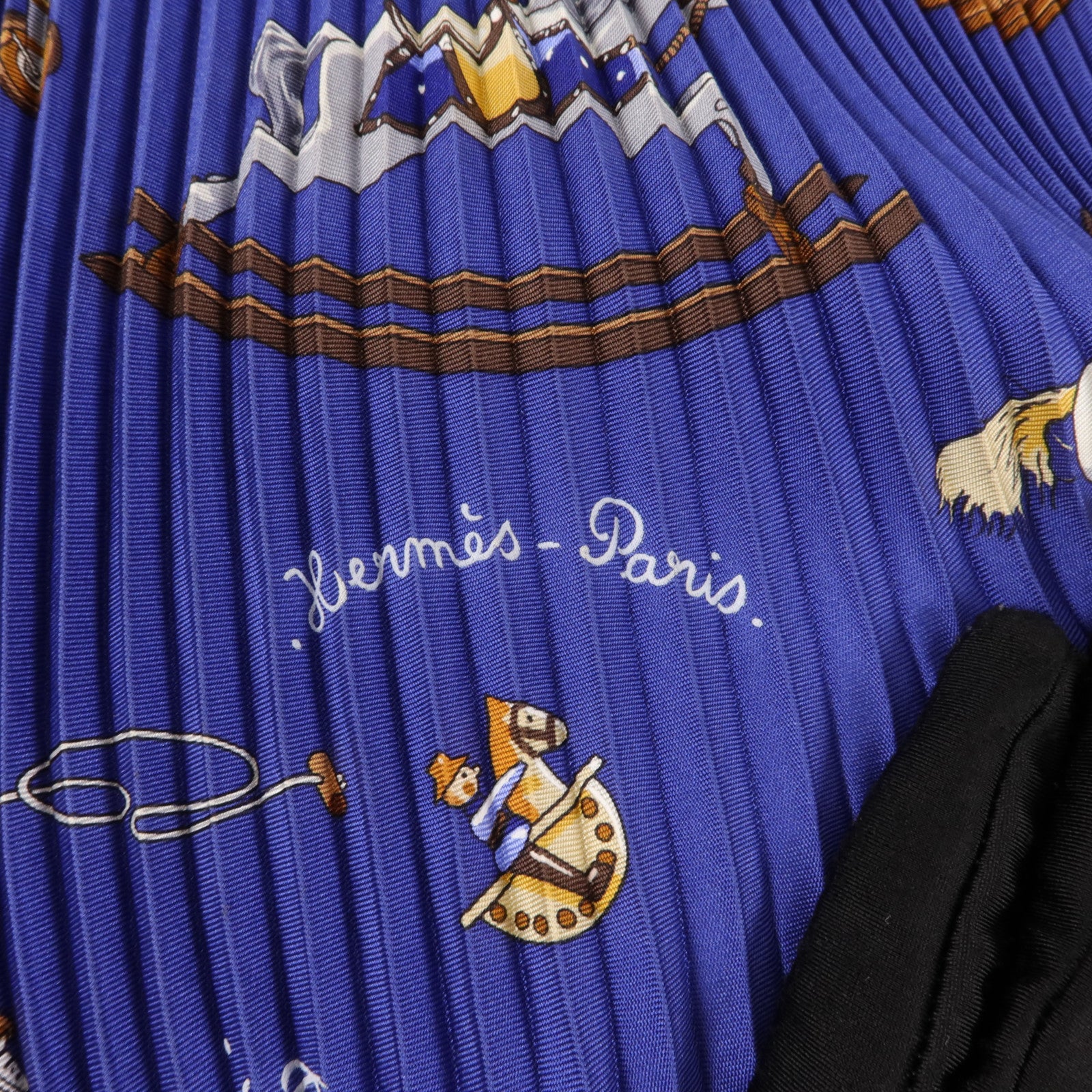 HERMES 絲質Pleated Scarf 130x45cm絲巾