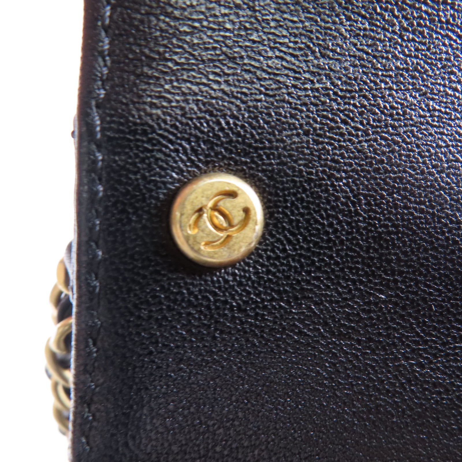 CHANEL 牛皮皮革Shoulder Bag金扣手挽肩背兩用袋