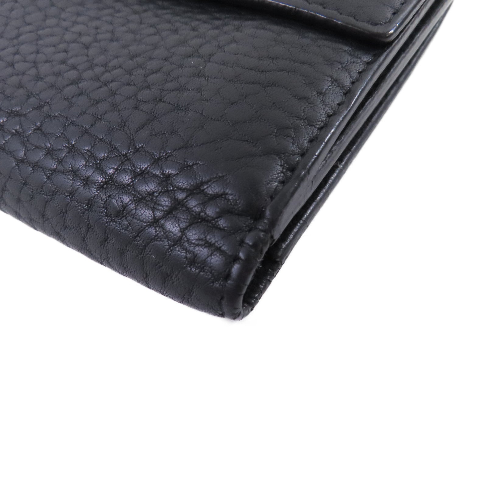 CHANEL Caviar皮革Long Wallet銀扣長錢包黑色