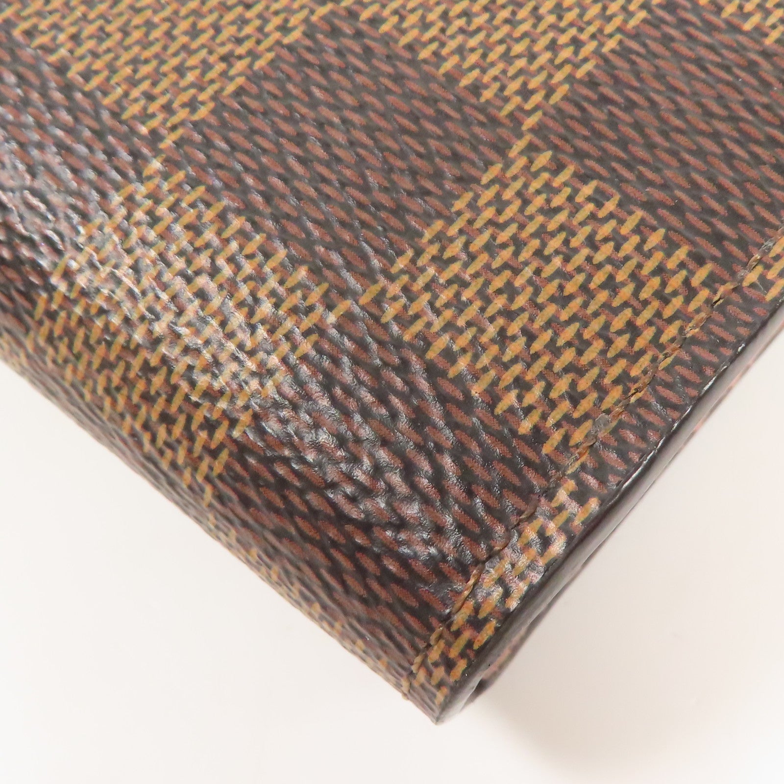 LOUIS VUITTON Damier Ebene Croisette Chain Wallet金扣鏈帶肩背袋