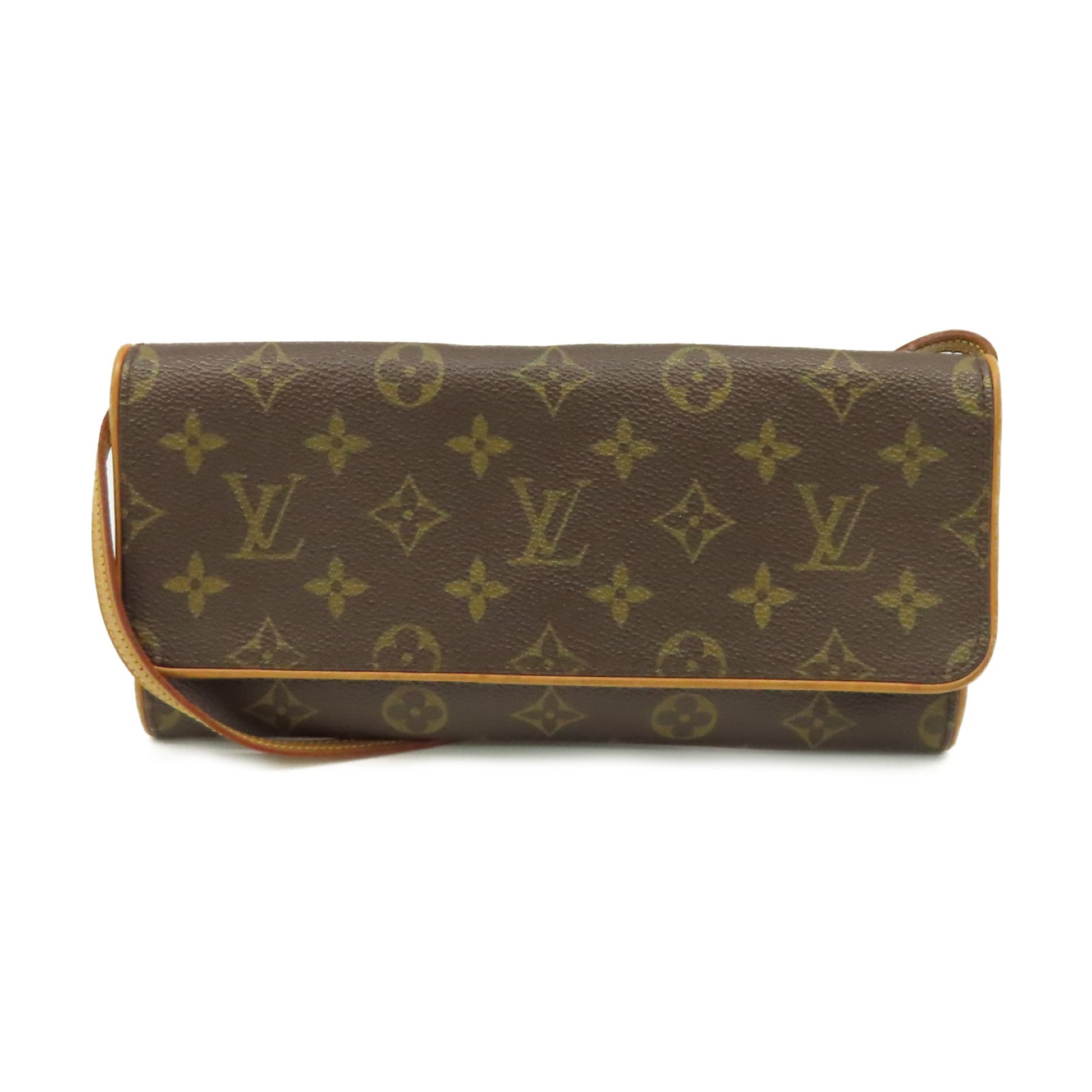 LOUIS VUITTON 【清倉大減價】Monogram Pochette Twin GM Shoulder Bag金扣肩背袋啡色