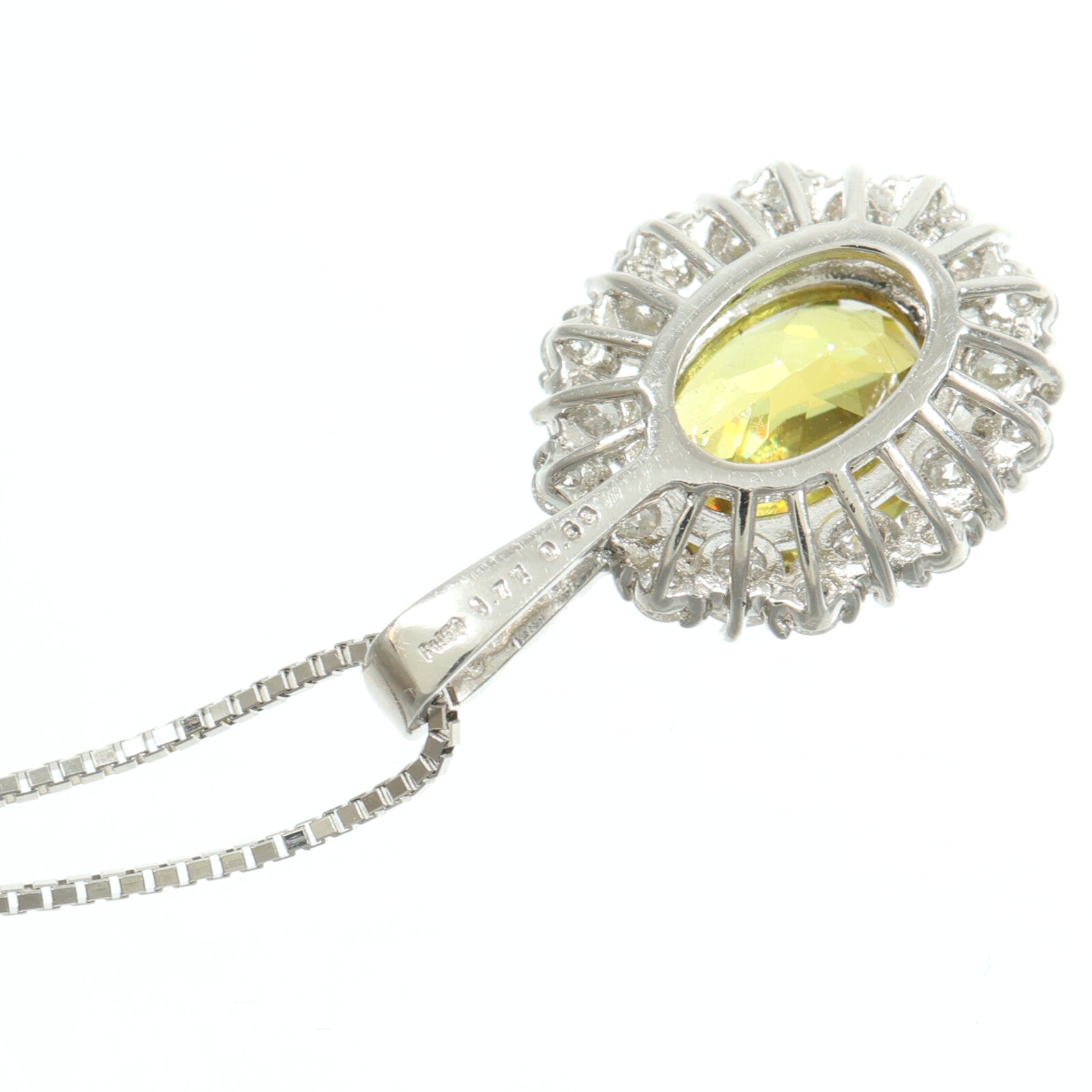 JEWELRY PT950/850鉑金Sphene Diamond Necklace榍石/鑽石項鍊
