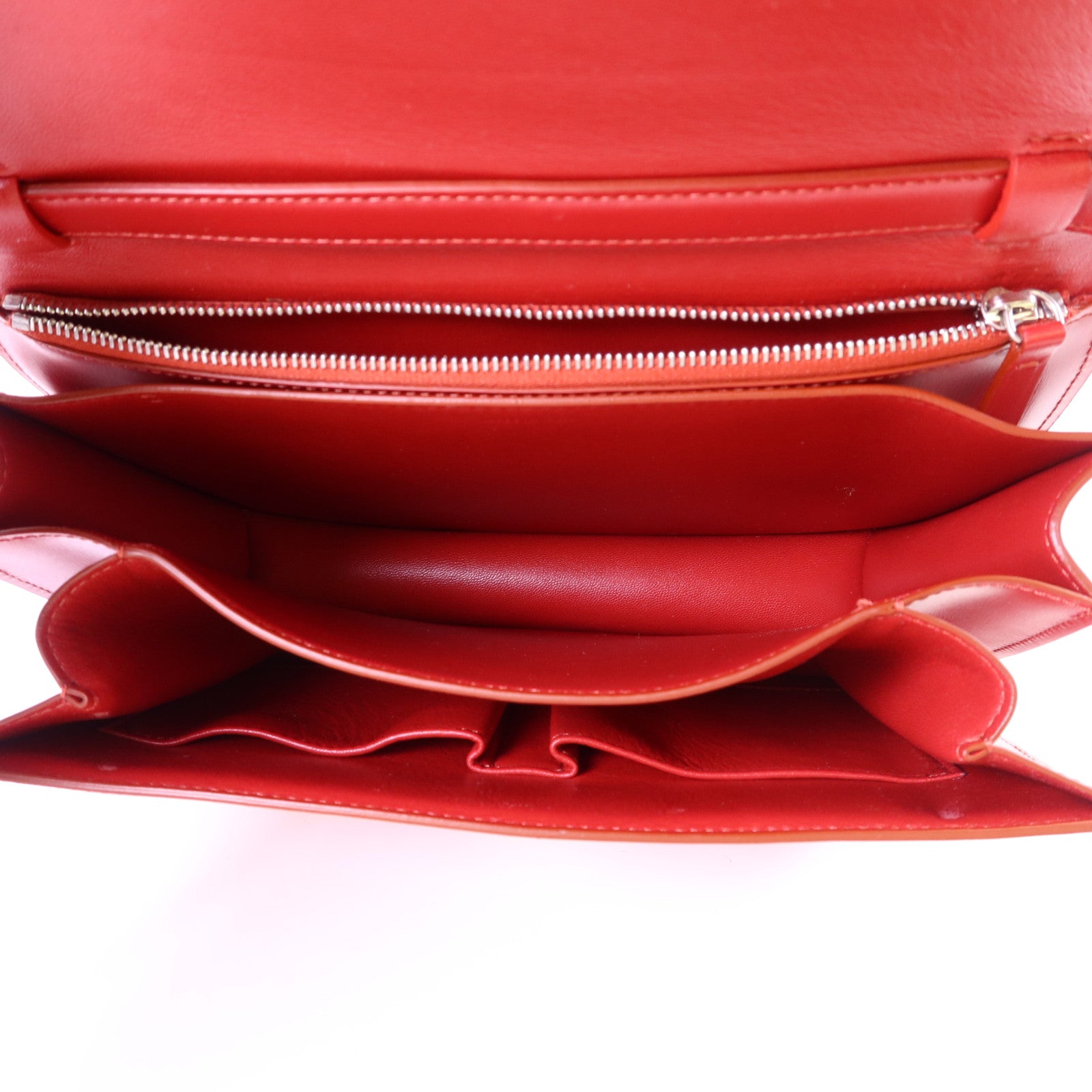 CELINE 牛皮皮革Classic Box銀扣肩背袋