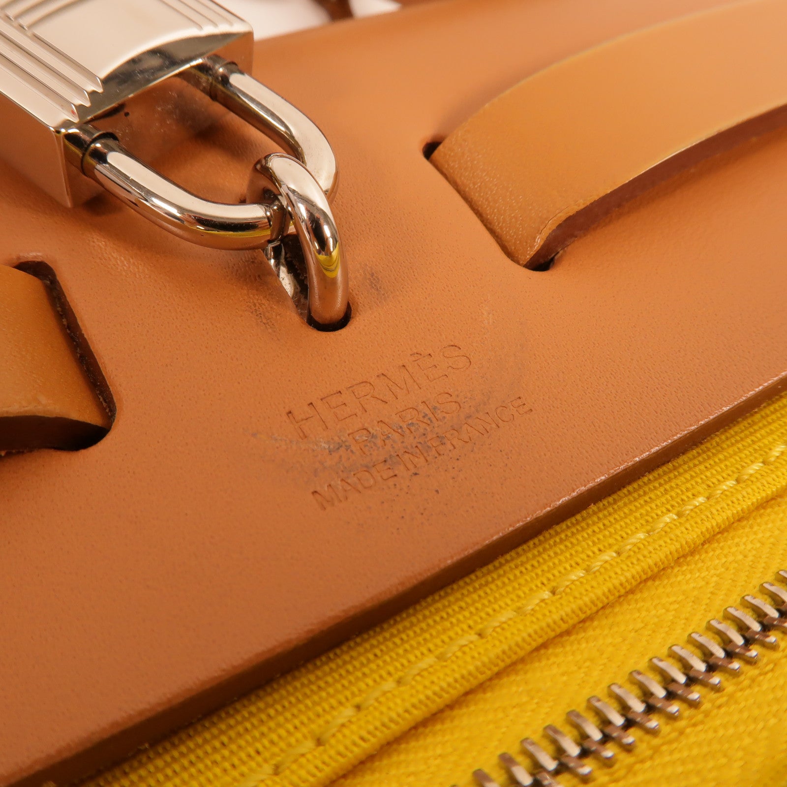 HERMES 帆布Herbag PM手挽肩背兩用袋Lime