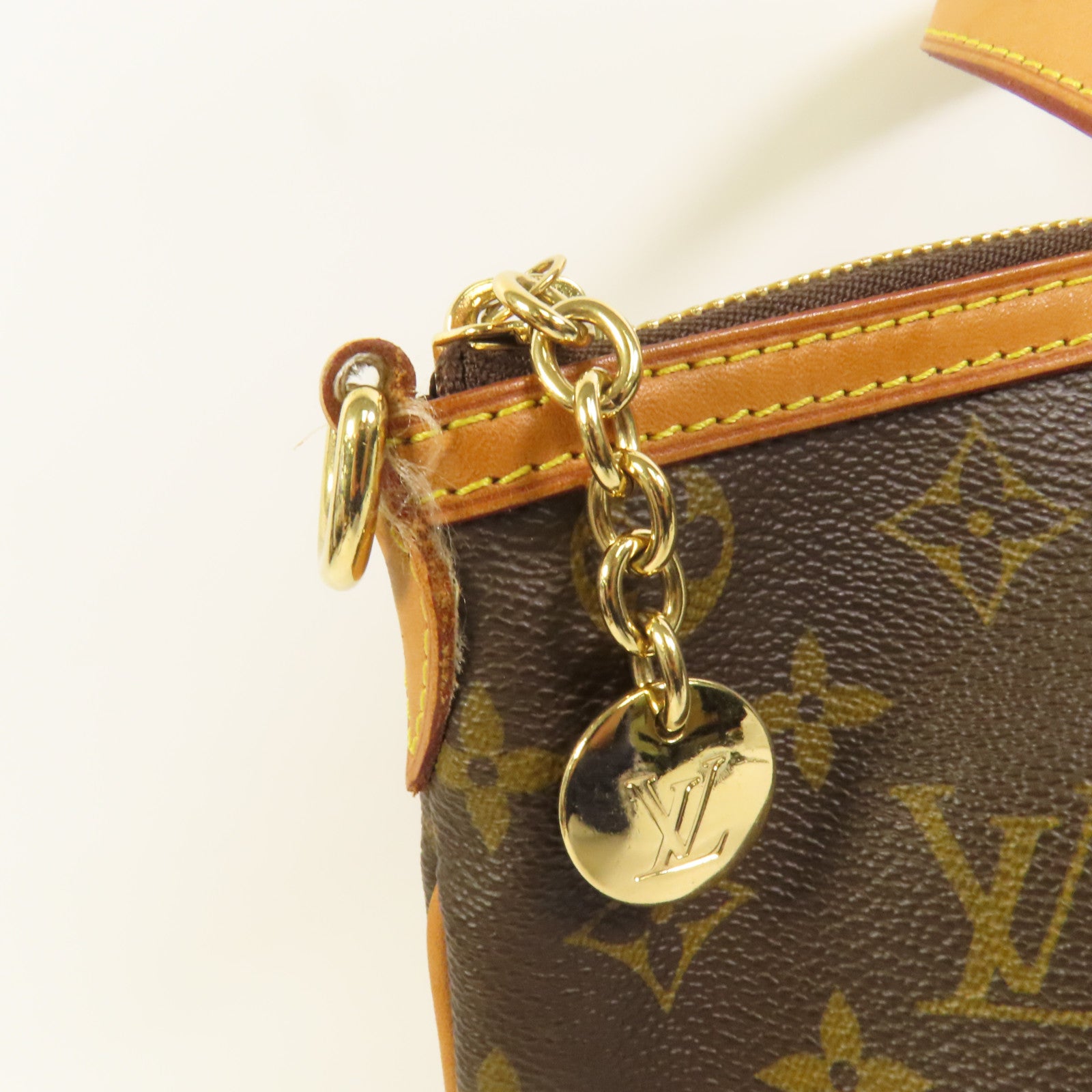 LOUIS VUITTON Monogram Palermo PM金扣手挽肩背兩用袋棕色