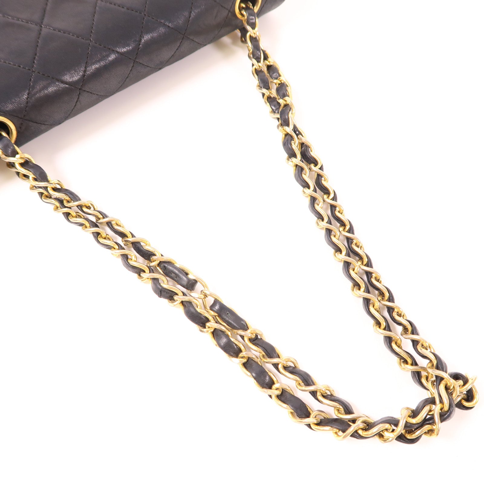 CHANEL 羊皮皮革Vintage Classic金扣鏈帶肩背袋