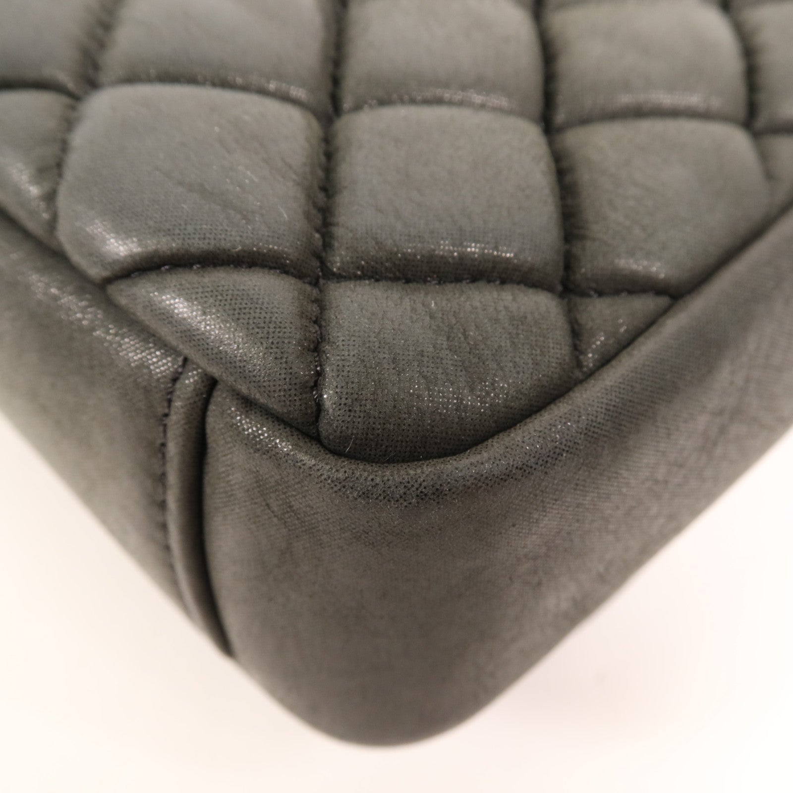 CHANEL 牛皮皮革Shoulder Bag銀扣鏈帶肩背袋