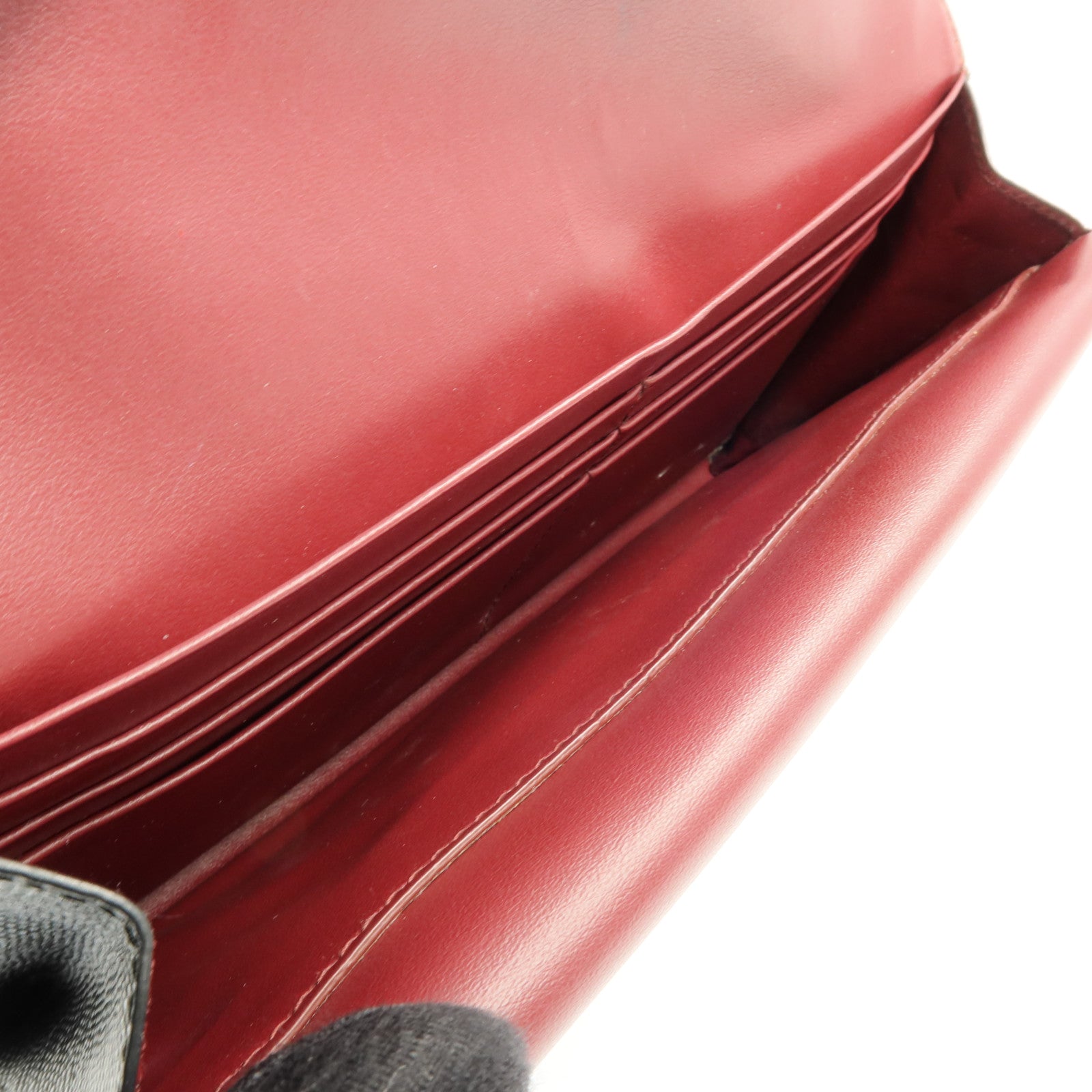 PRADA 牛皮皮革Zipper Long Wallet金扣長錢包
