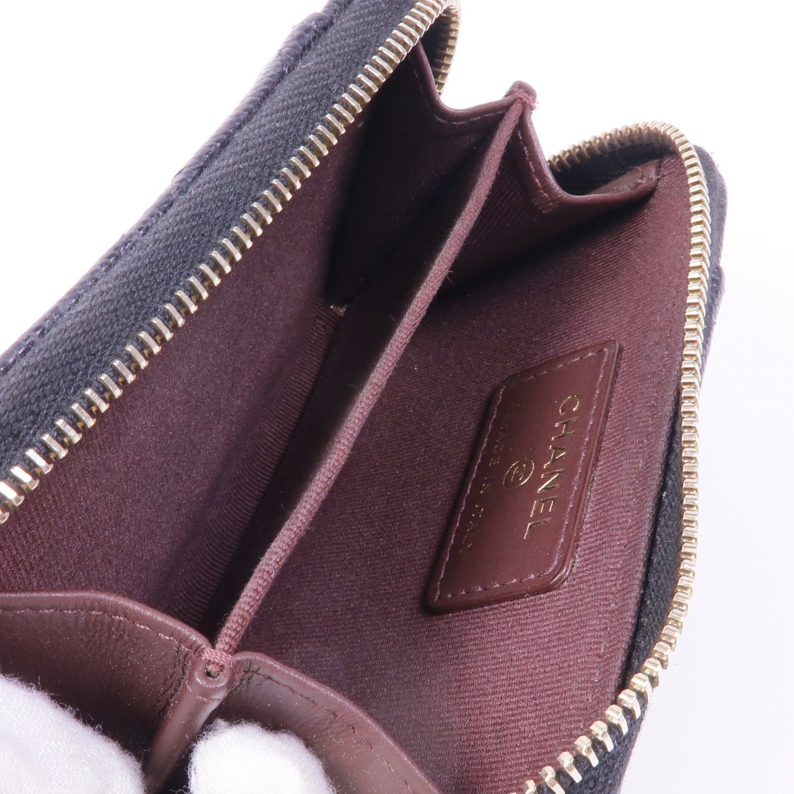 CHANEL 牛皮皮革Card/Coin Case金扣零錢包/卡片套