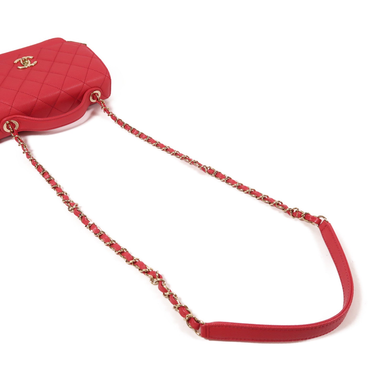 CHANEL 牛皮皮革Business Affinity金扣手挽肩背兩用袋