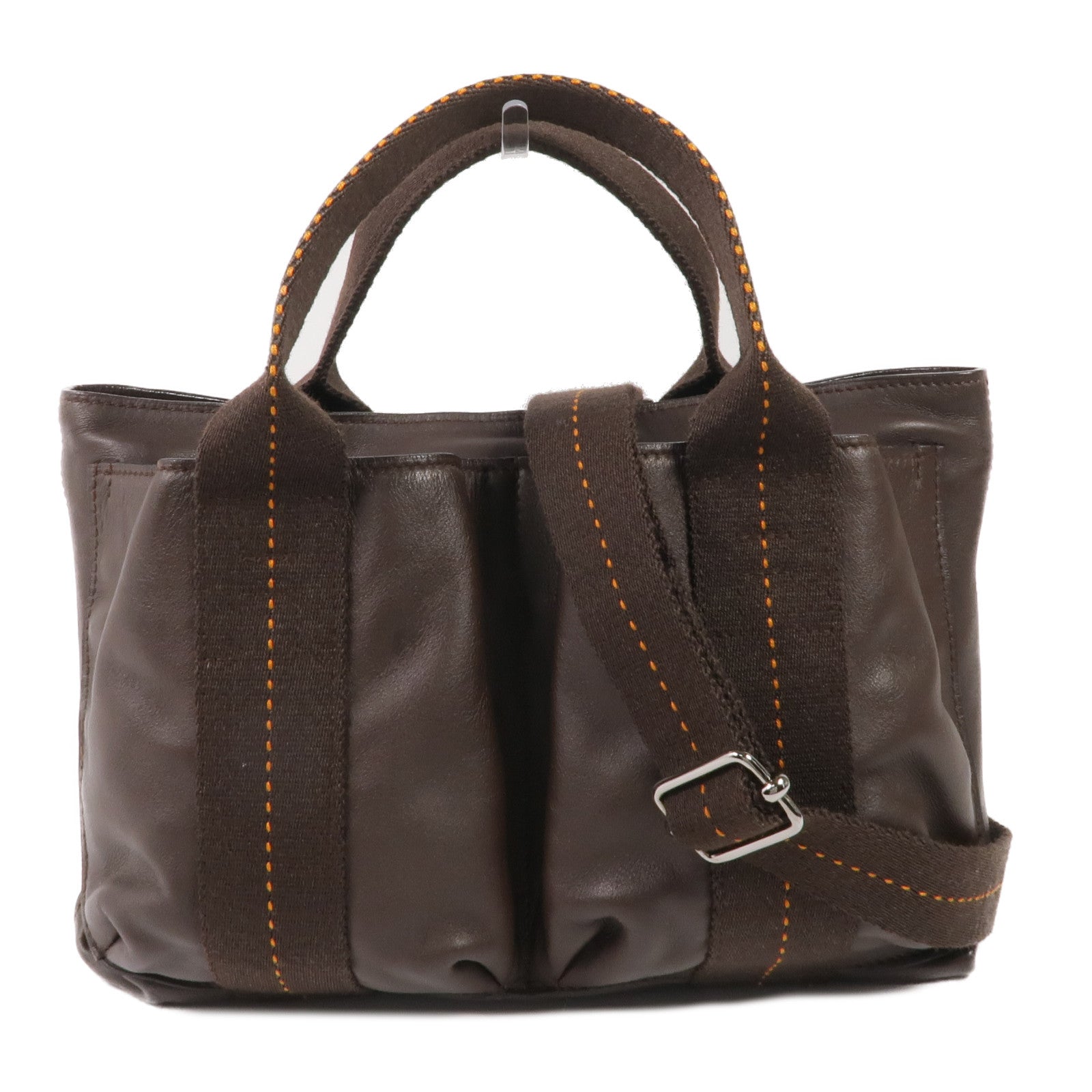 HERMES Swift皮革Vintage 2 Way Bag銀扣手挽肩背兩用袋