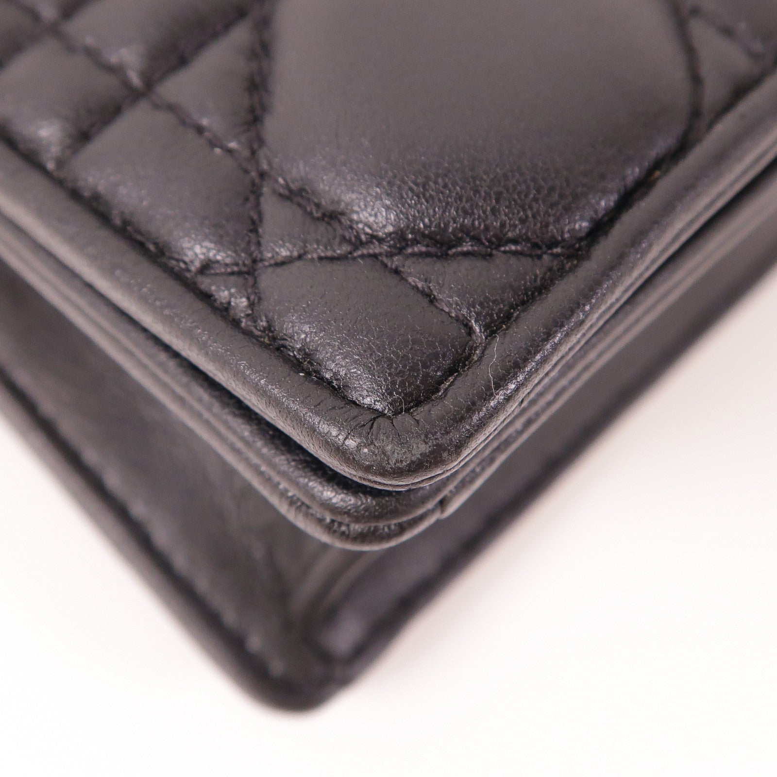 Dior 羊皮皮革Nano Pouch金扣鏈帶肩背袋