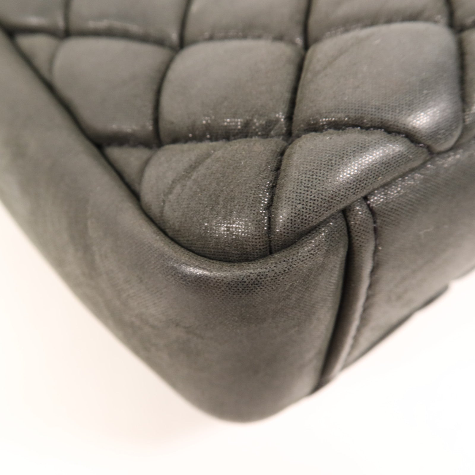 CHANEL 牛皮皮革Shoulder Bag銀扣鏈帶肩背袋