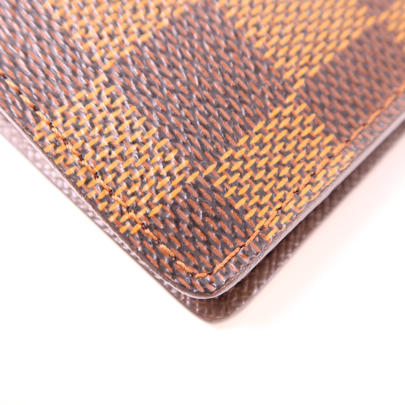 LOUIS VUITTON Damier Portefeuille Brazza金扣長錢包