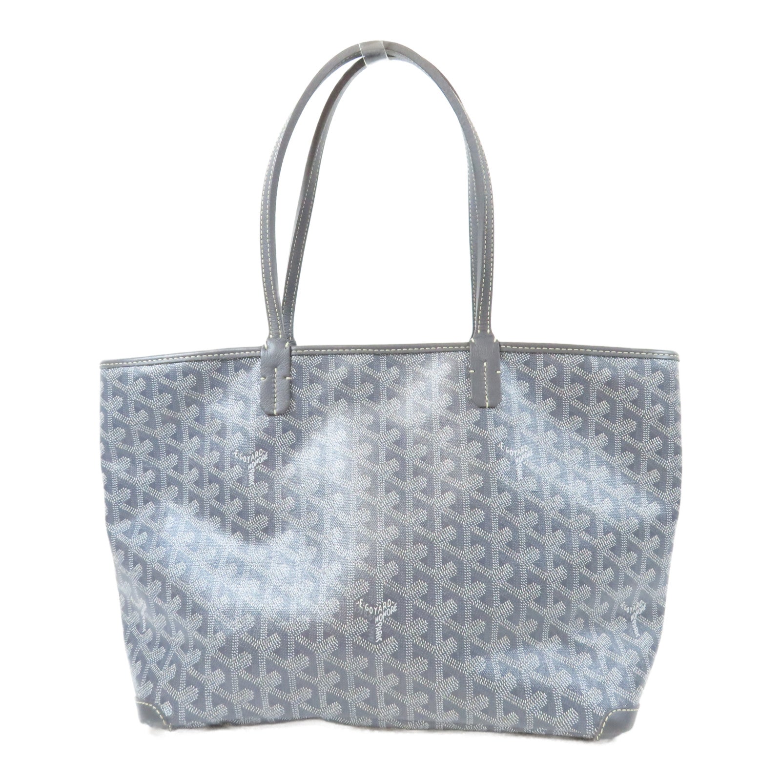 GOYARD 塗層帆布Artois銀扣肩背袋灰色