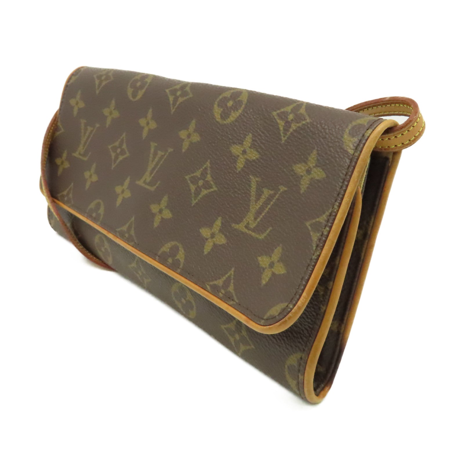 LOUIS VUITTON 【清倉大減價】Monogram Pochette Twin GM Shoulder Bag金扣肩背袋啡色